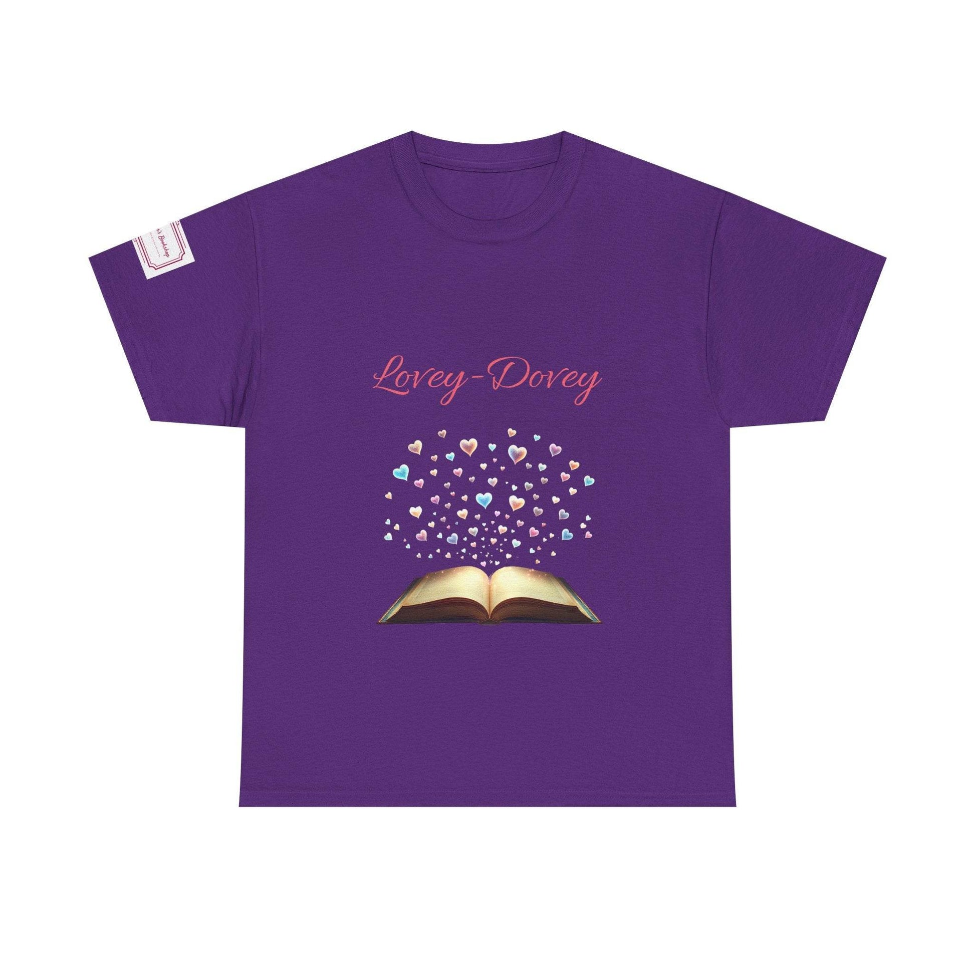 Lovey-Dovey - Graphic Unisex Heavy Cotton Tee - The Dreamer's Bookshop.