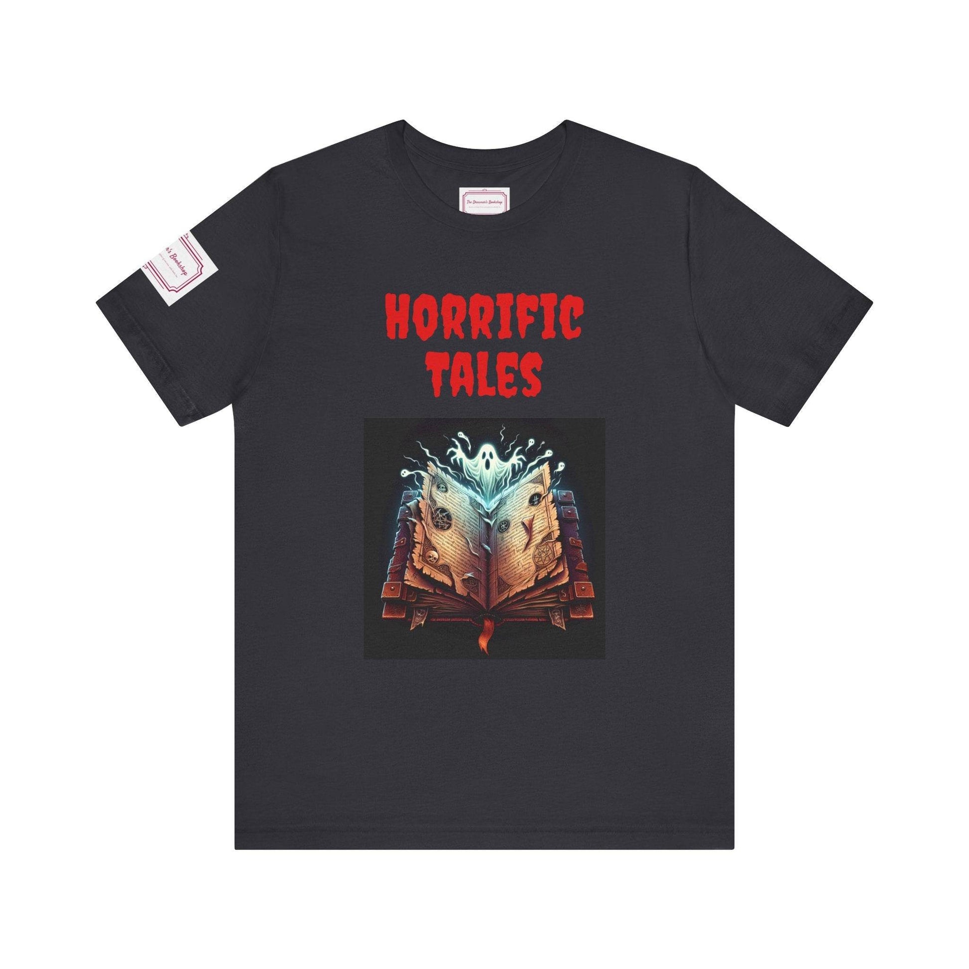 Horrific Tales Tee - Fun Short Sleeve Shirt for Writers & Book Lovers - The Dreamer's Bookshop.