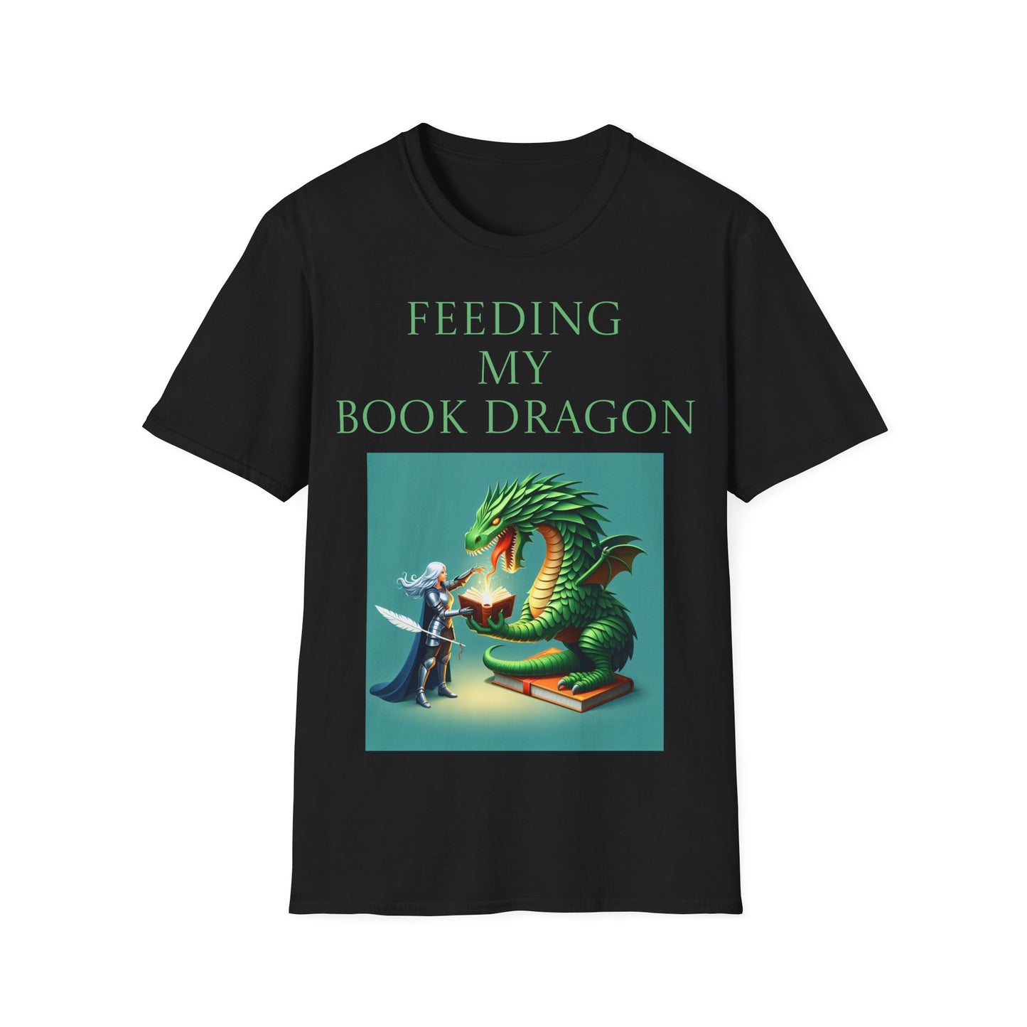 Unisex -Inspired T-Shirt - "Book Dragon" - Perfect for Book Lovers - The Dreamer's Bookshop.
