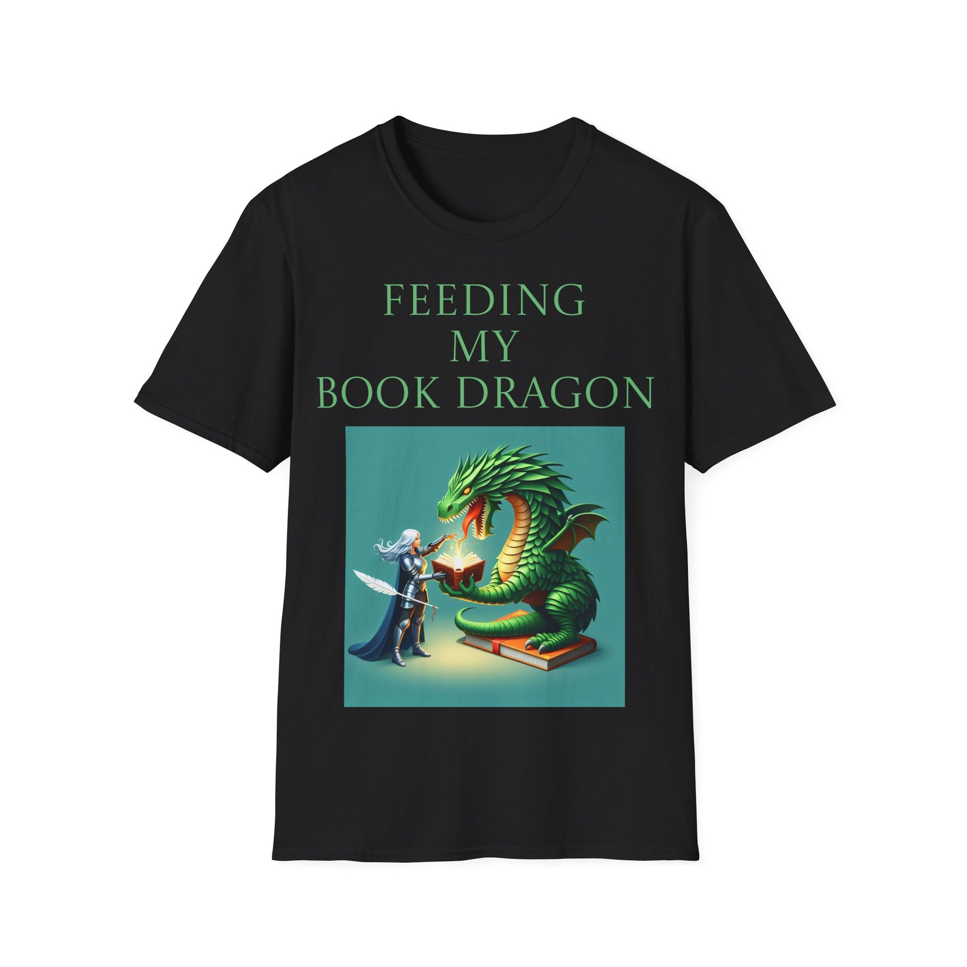 Unisex -Inspired T-Shirt - "Book Dragon" - Perfect for Book Lovers - The Dreamer's Bookshop.