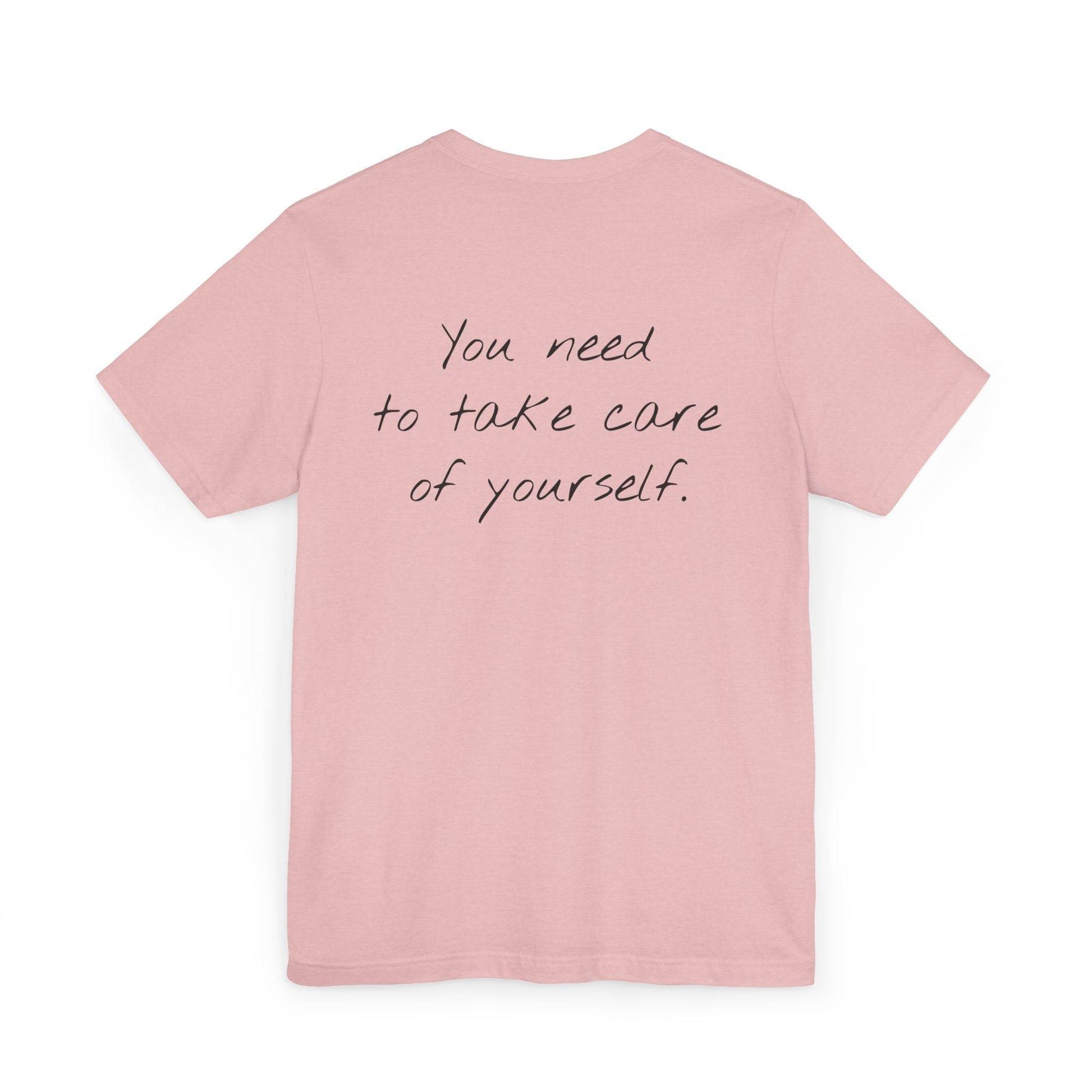 Unisex Jersey T-Shirt - 'Take Care' Inspirational - The Dreamer's Bookshop.