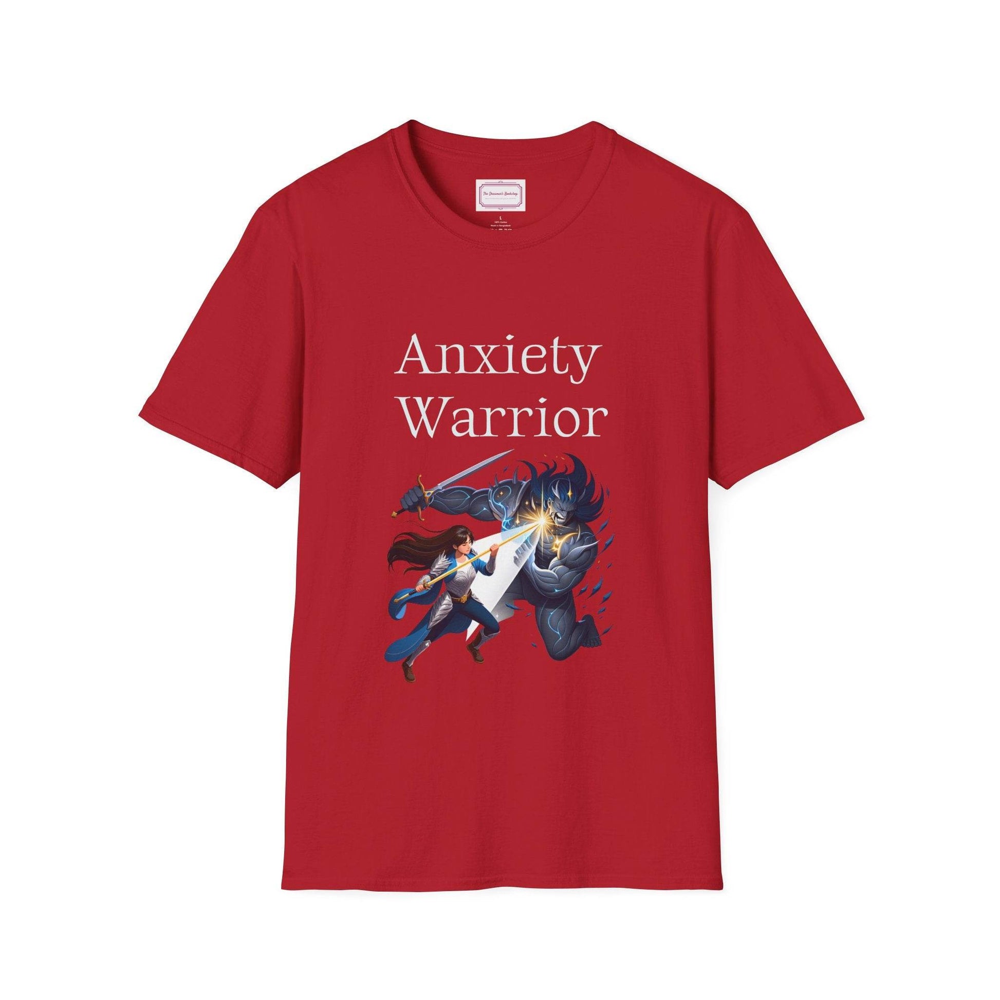 Anxiety Warrior Unisex Softstyle T-Shirt - Embrace Your Battles - The Dreamer's Bookshop.