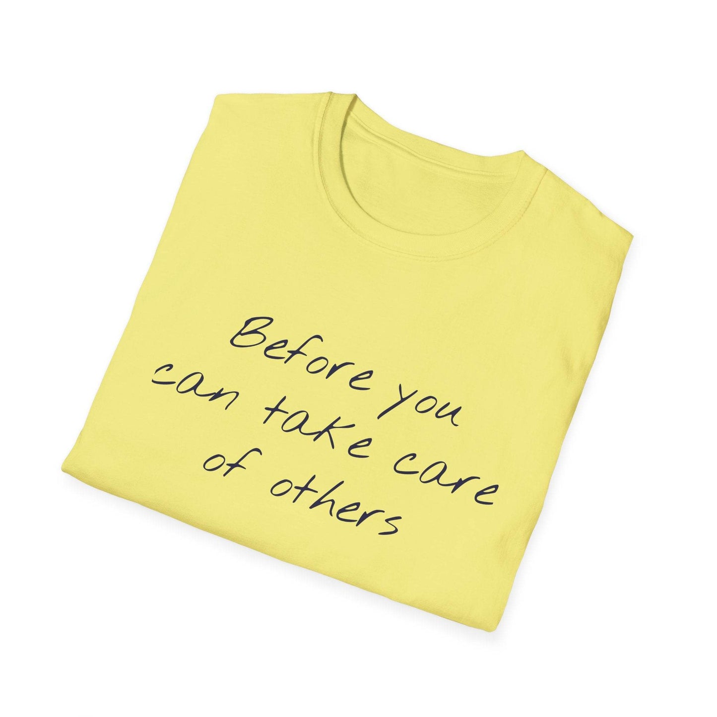 Unisex Softstyle T-Shirt - 'Take Care' Inspirational - The Dreamer's Bookshop.