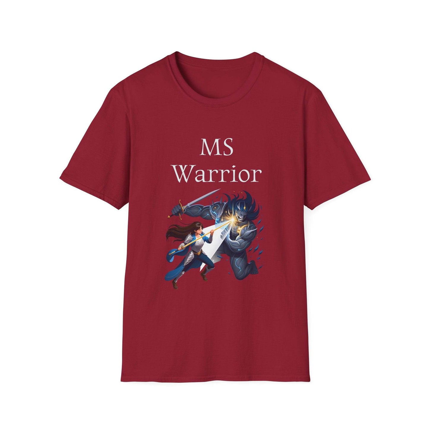 M.S. Warrior Unisex Softstyle T-Shirt - Empowering Battle for Women's Health - The Dreamer's Bookshop.