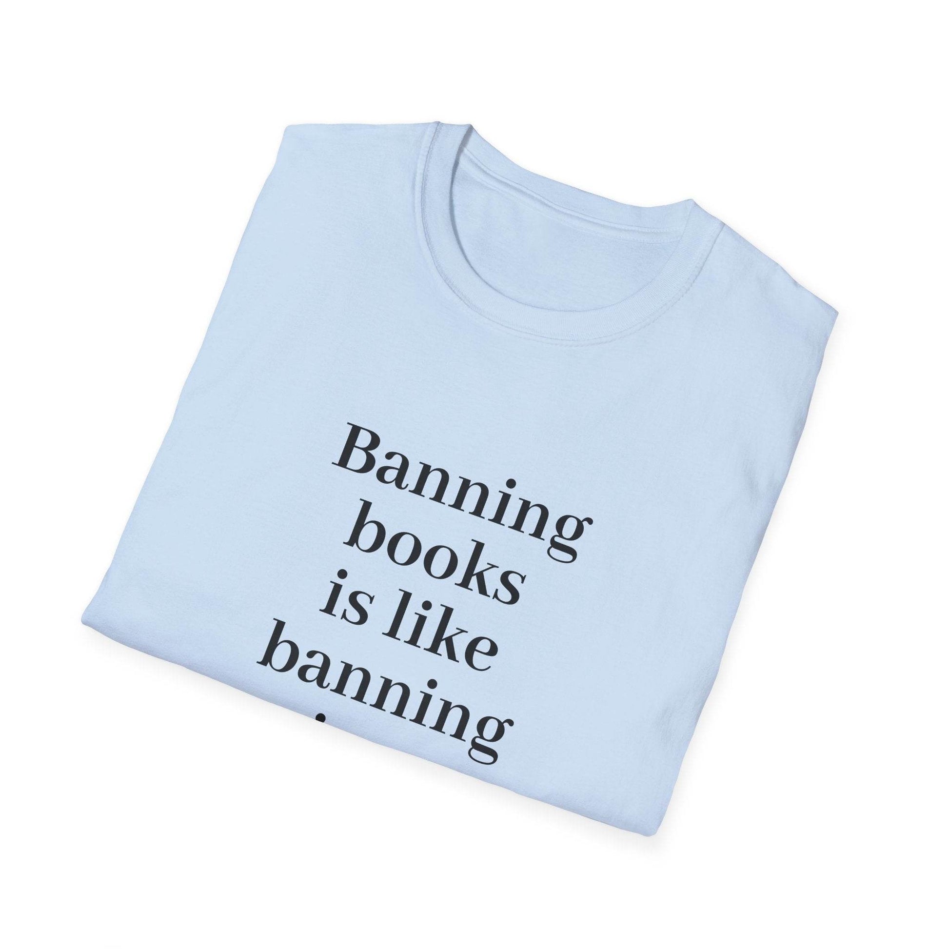 Unisex Softstyle T-Shirt - 'Banning Books' - The Dreamer's Bookshop.