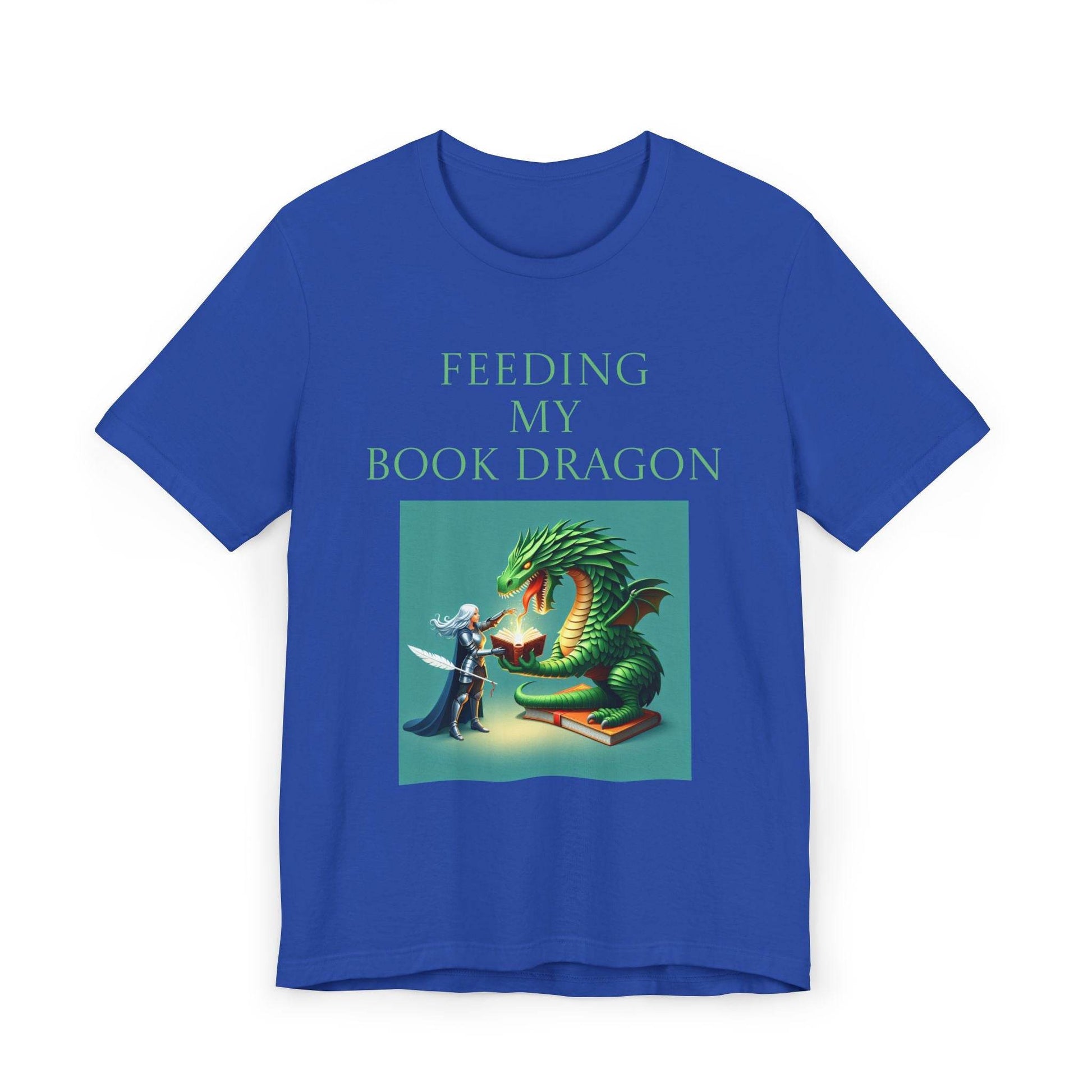 Unisex Jersey T-Shirt - Book Dragon - The Dreamer's Bookshop.