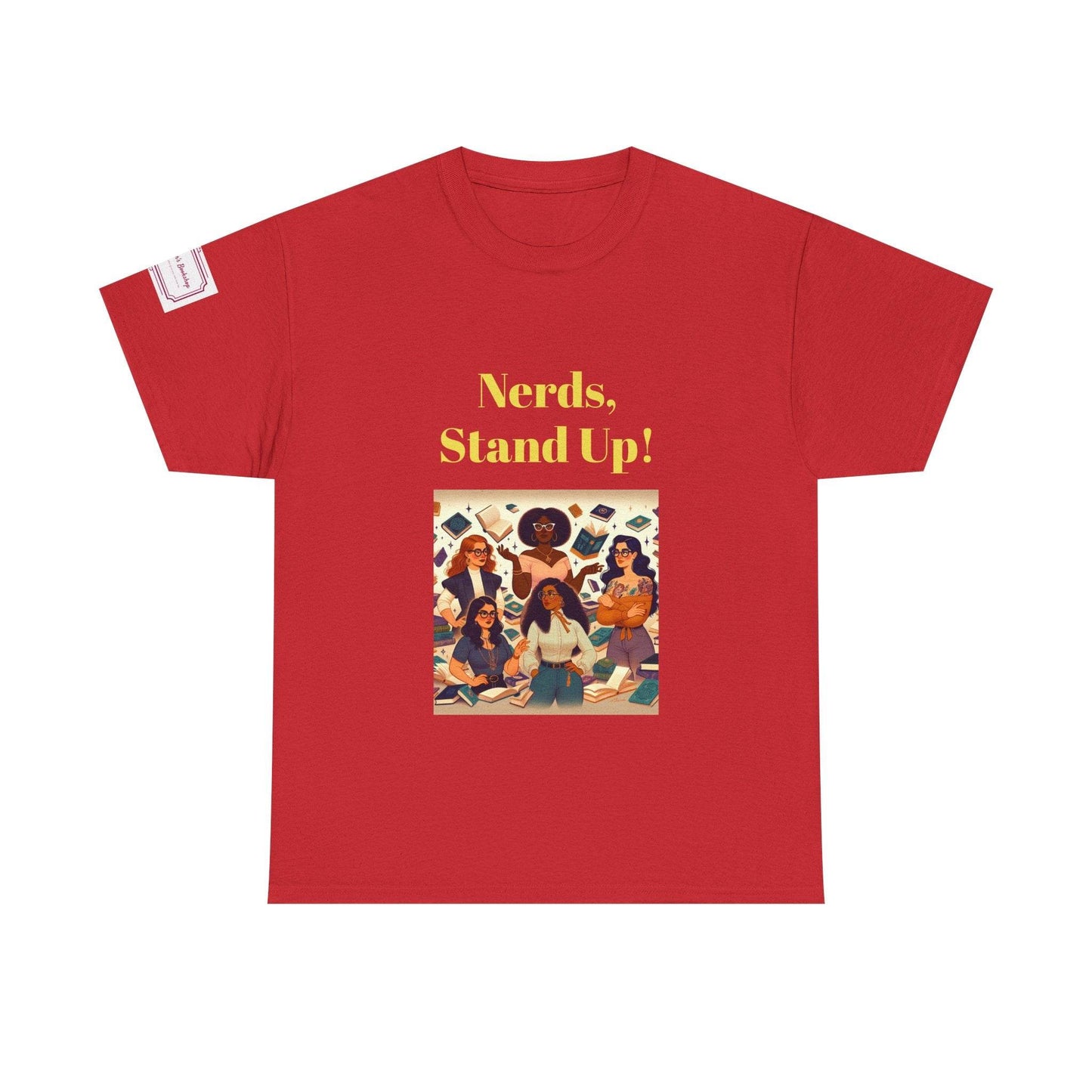 Nerds Stand Up - Graphic Unisex Heavy Cotton Tee - Book Lovers - The Dreamer's Bookshop.