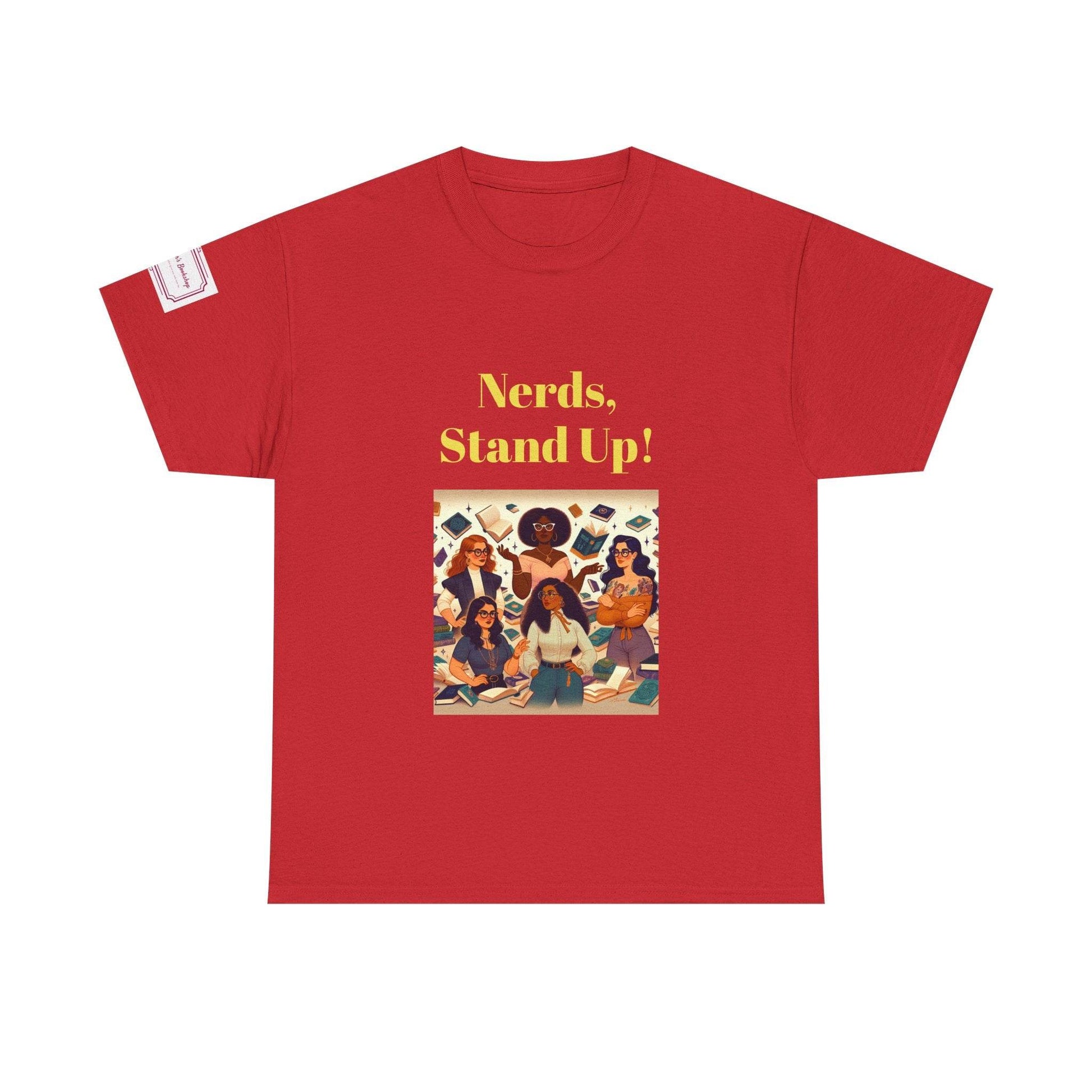 Nerds Stand Up - Graphic Unisex Heavy Cotton Tee - Book Lovers - The Dreamer's Bookshop.