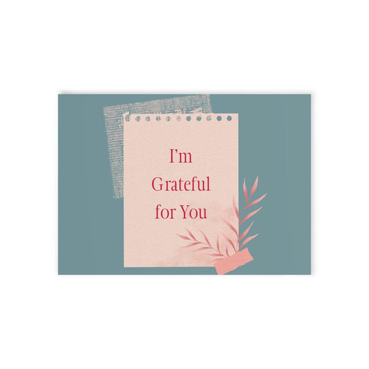 The Dreamer's Bookshop Appreciation "I'm Grateful for You" Print Card - The Dreamer's Bookshop.