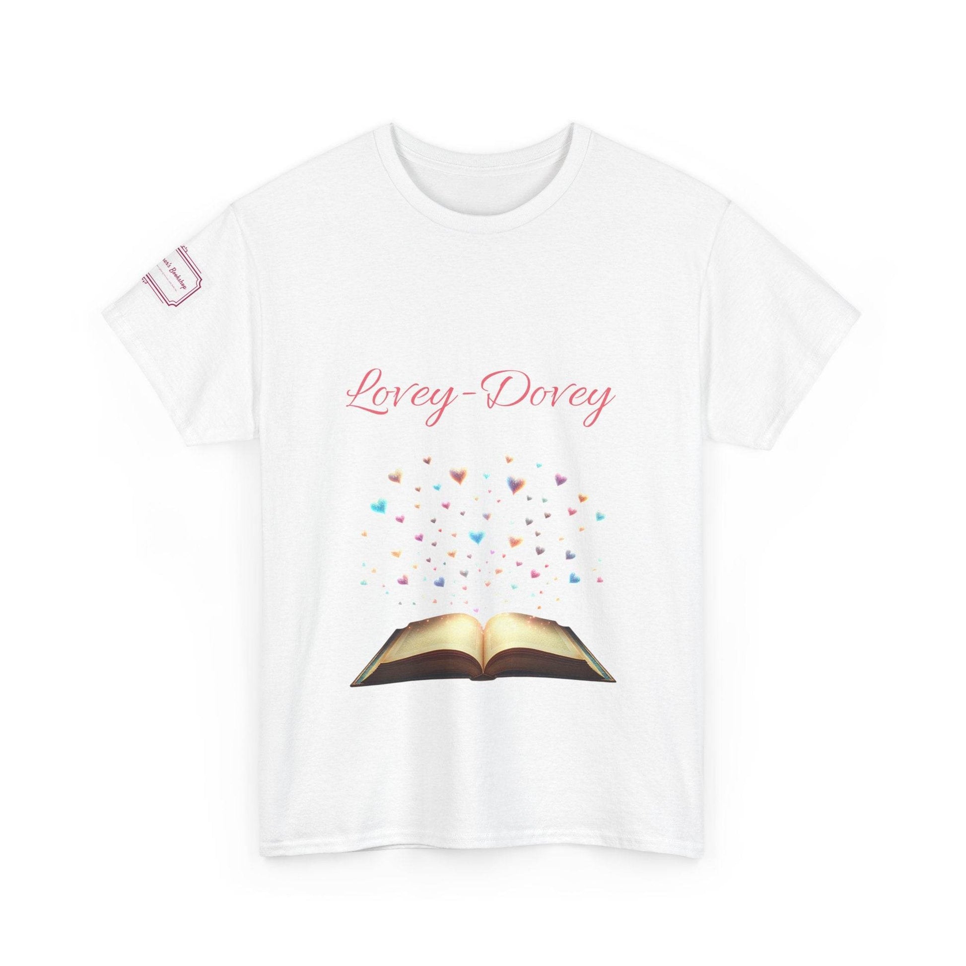 Lovey-Dovey - Graphic Unisex Heavy Cotton Tee - The Dreamer's Bookshop.