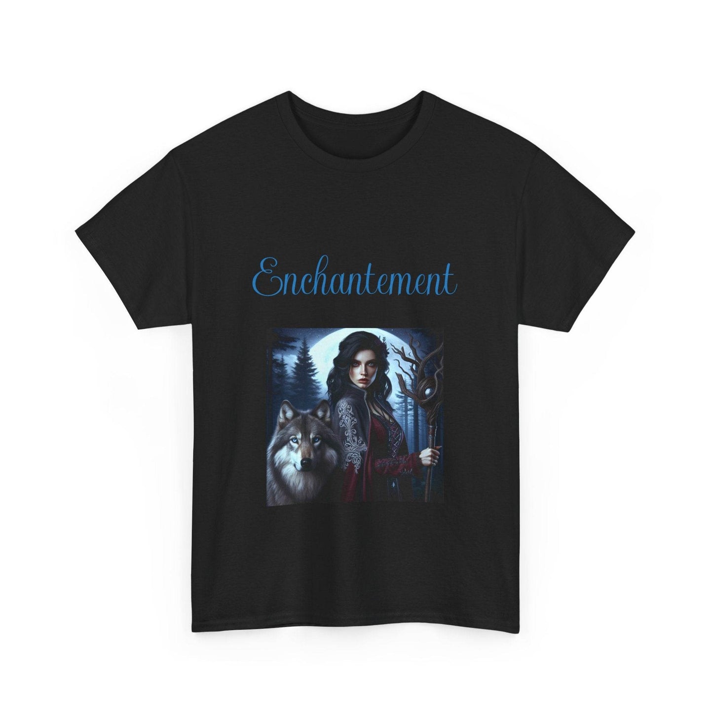 Enchanted Wolf Unisex Heavy Cotton Tee - The Dreamer's Bookshop.