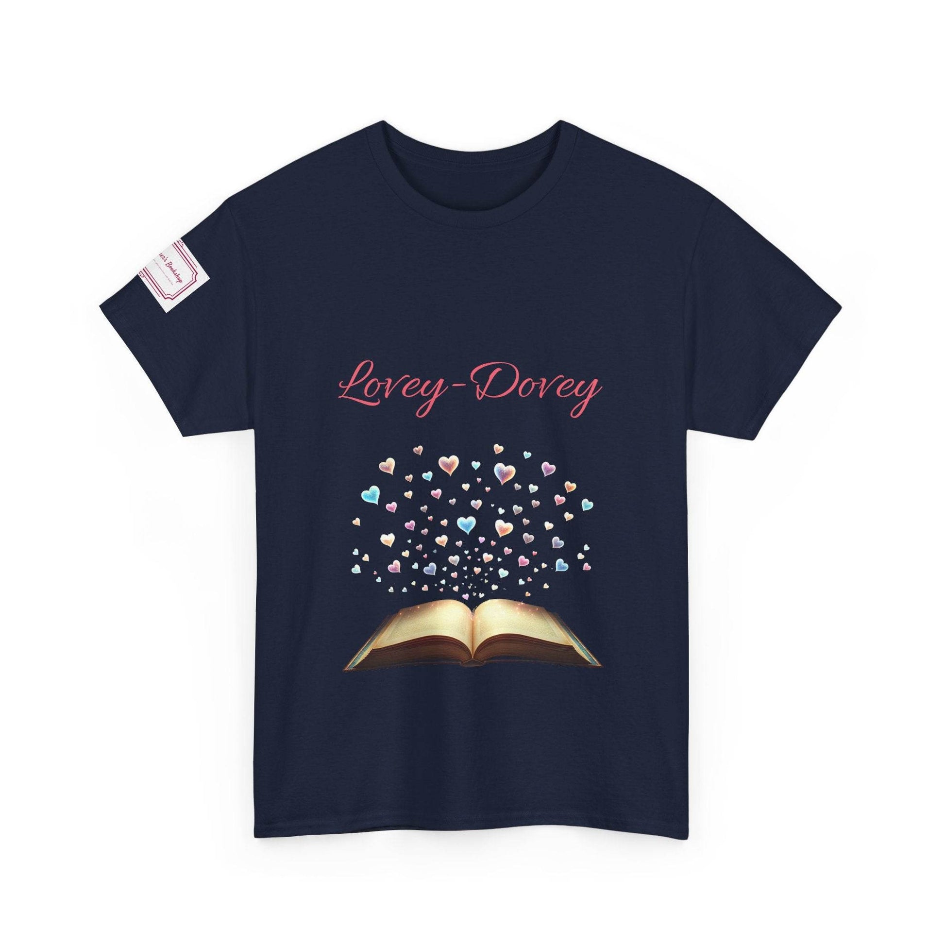 Lovey-Dovey - Graphic Unisex Heavy Cotton Tee - The Dreamer's Bookshop.