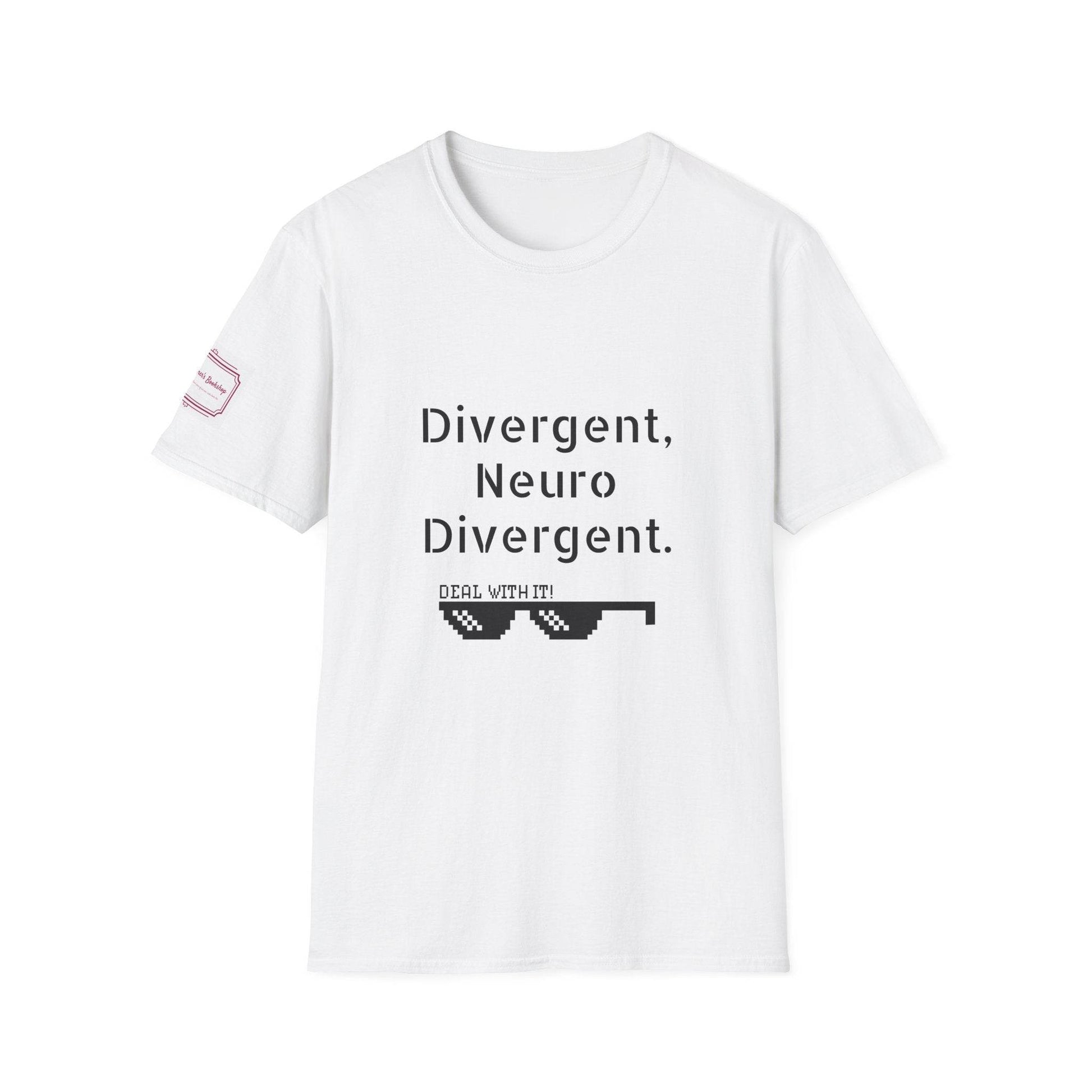 Divergent Neuro Divergent T-Shirt - Unisex Softstyle Tee for Neurodiversity Awareness - The Dreamer's Bookshop.