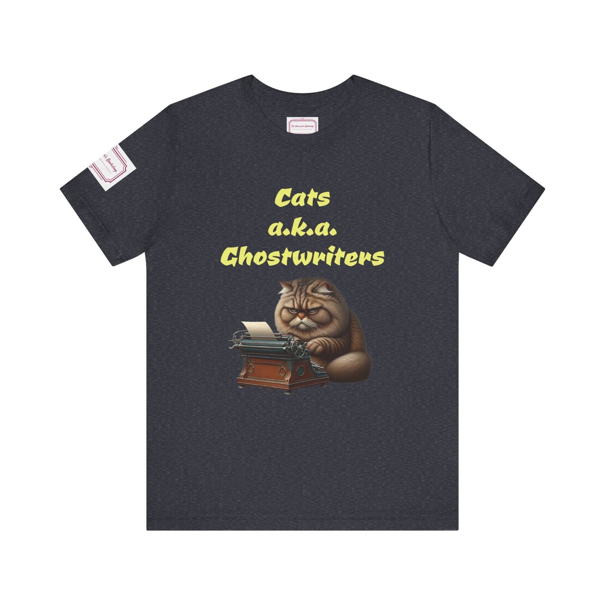 Cats Ghostwriters Tee - Fun Short Sleeve Shirt for Writers & Book Lovers - The Dreamer's Bookshop.