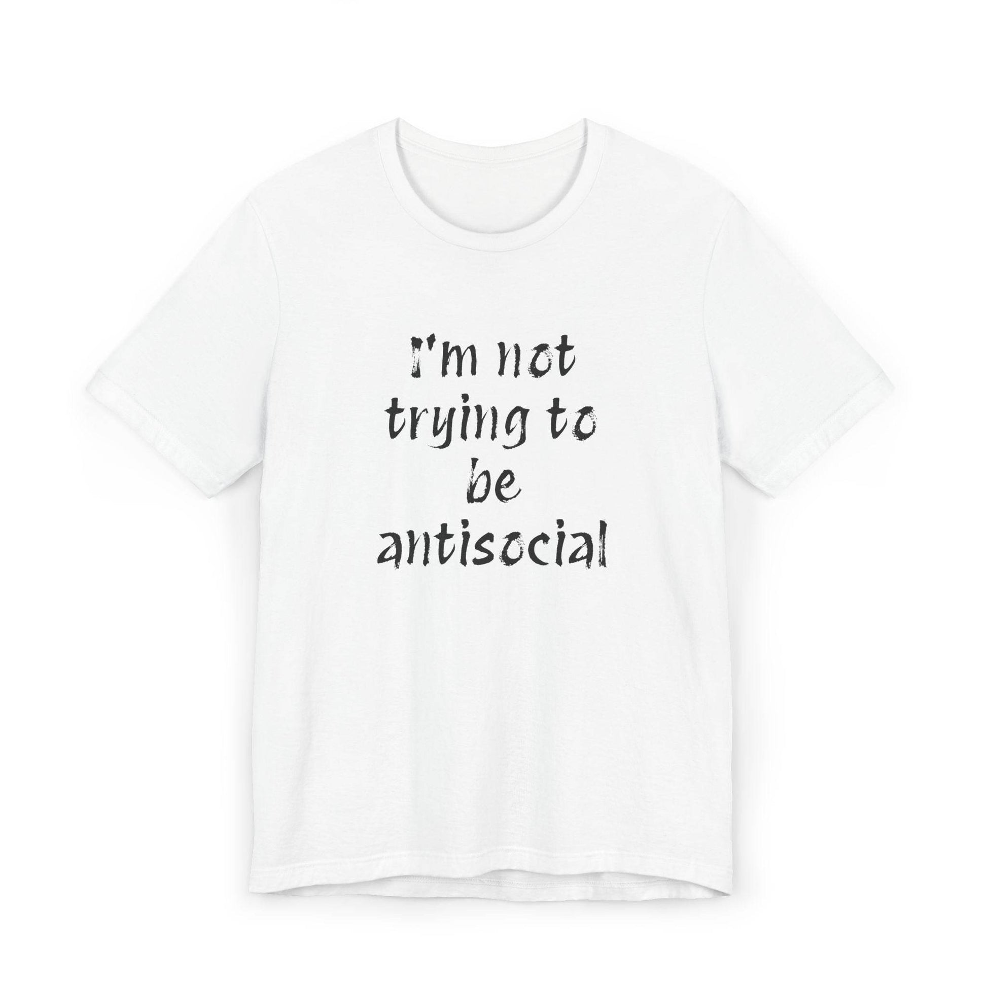 Funny Unisex Jersey T-Shirt - Anti-Social Vibe for Booktroverts - The Dreamer's Bookshop.