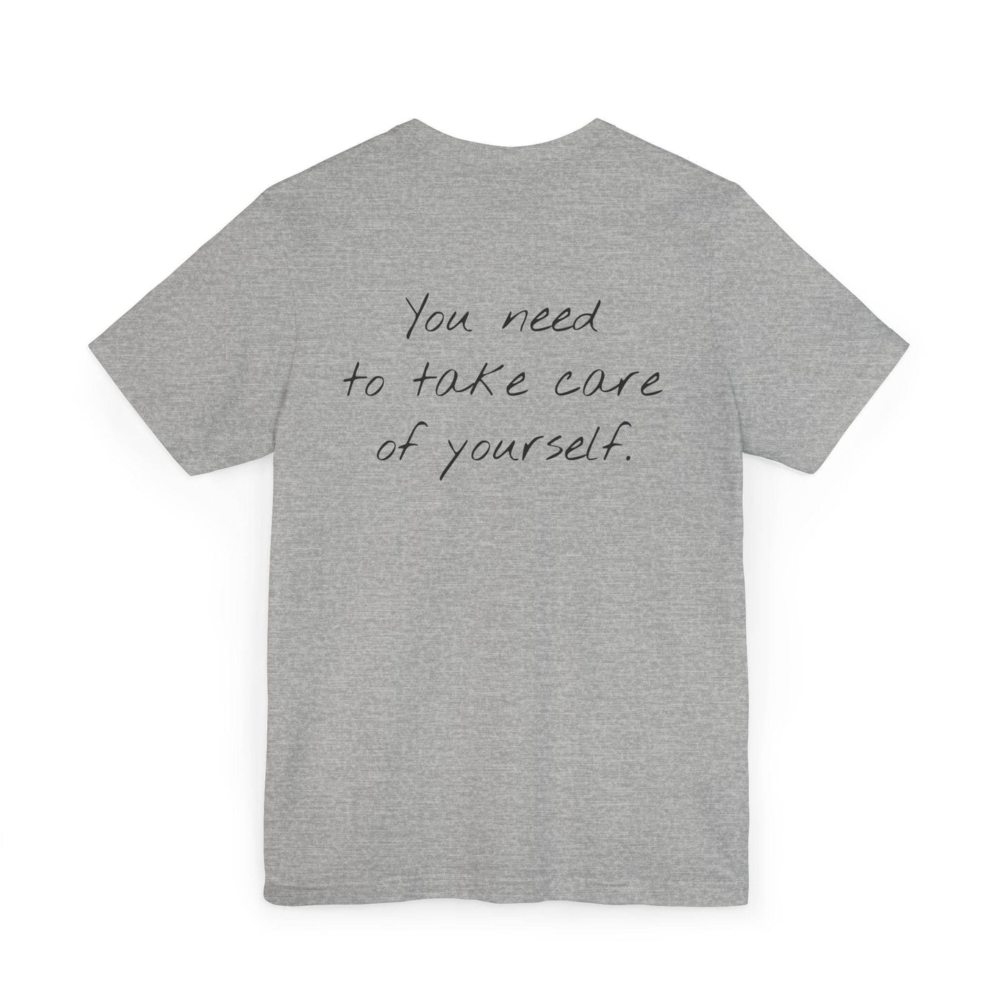 Unisex Jersey T-Shirt - 'Take Care' Inspirational - The Dreamer's Bookshop.
