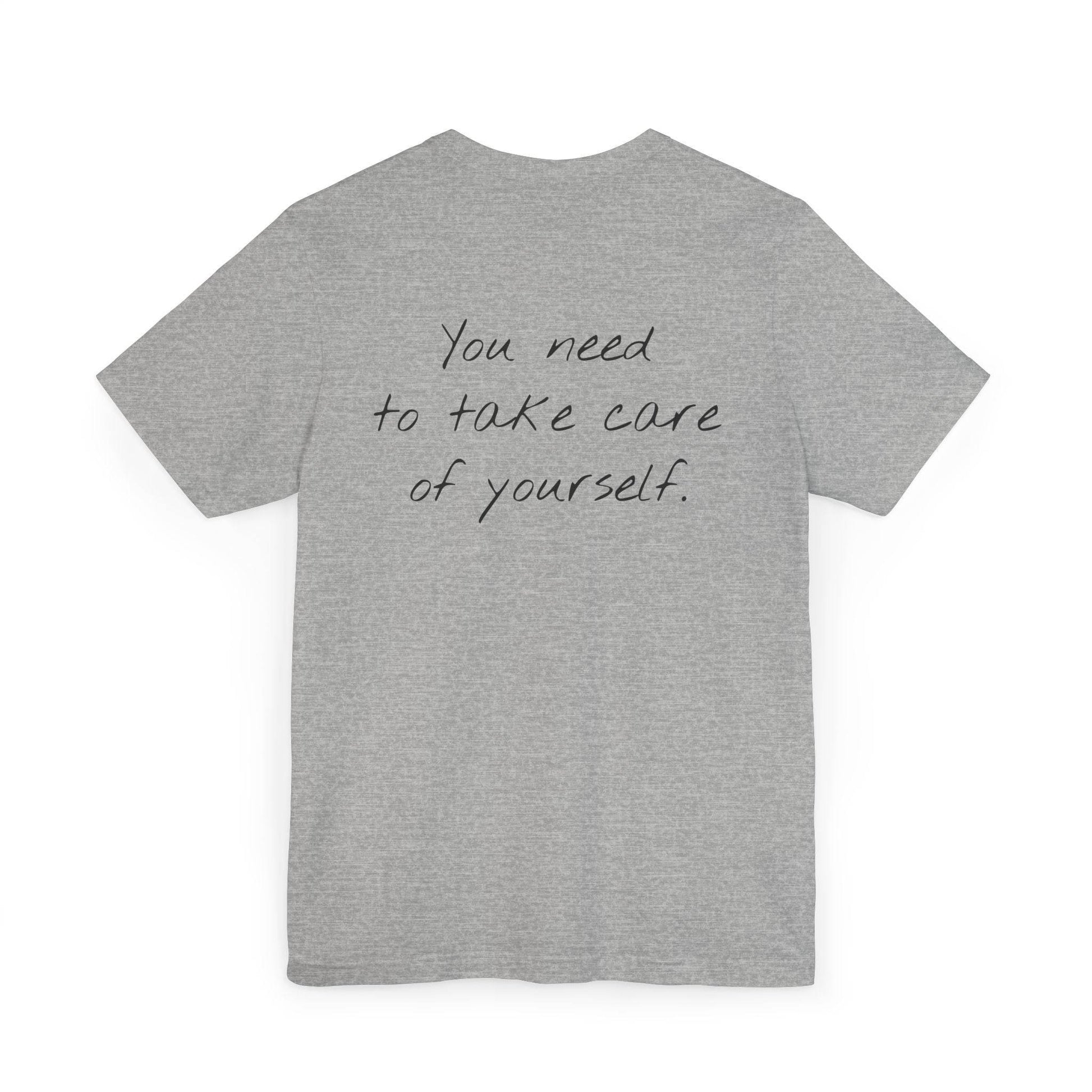 Unisex Jersey T-Shirt - 'Take Care' Inspirational - The Dreamer's Bookshop.