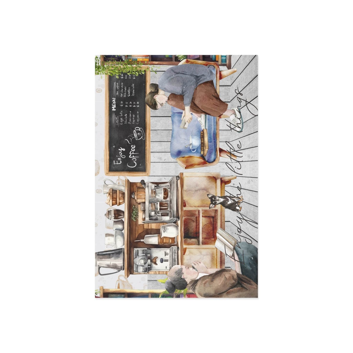 The Dreamer's Bookshop "Coffee Shop" Enjoy the Little Things Card - The Dreamer's Bookshop.