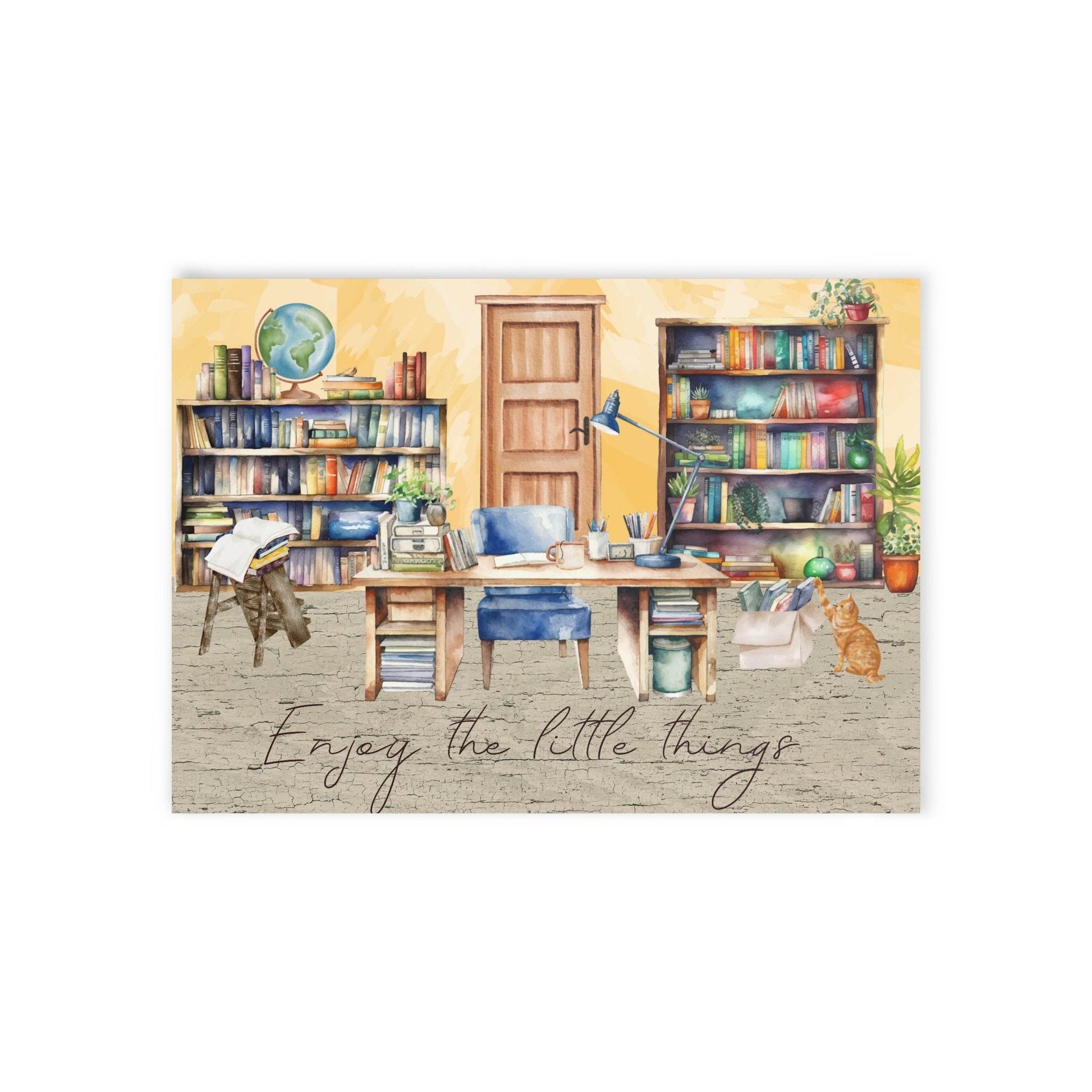The Dreamer's Bookshop "Work space" Enjoy the Little Things Card - The Dreamer's Bookshop.