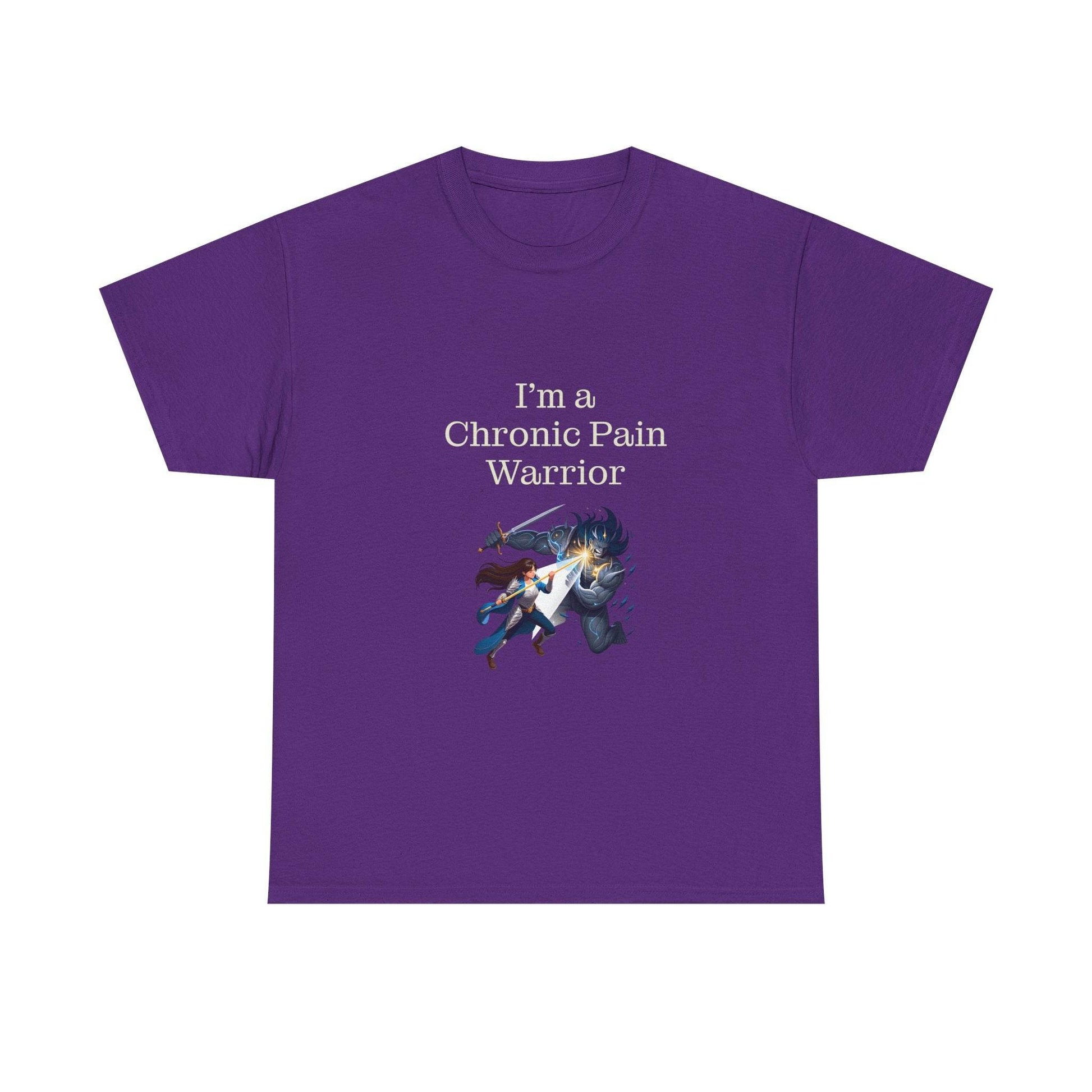 Chronic Pain Warrior Unisex Heavy Cotton Tee - Empowering Apparel for Health Awareness - The Dreamer's Bookshop.