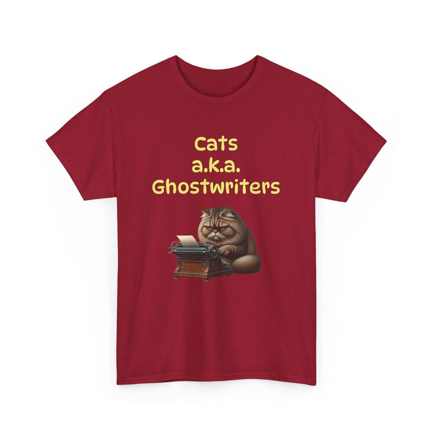 Cats Ghostwriters - A Unisex Heavy Cotton Tee - Perfect Gift for Book Lovers - The Dreamer's Bookshop.