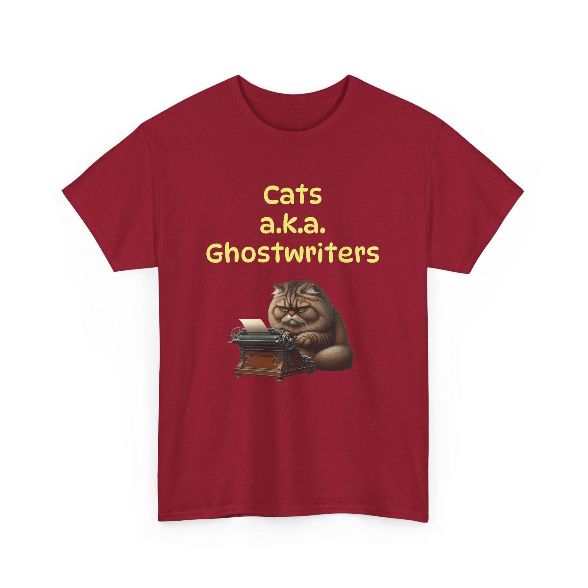 Cats Ghostwriters - A Unisex Heavy Cotton Tee - Perfect Gift for Book Lovers - The Dreamer's Bookshop.