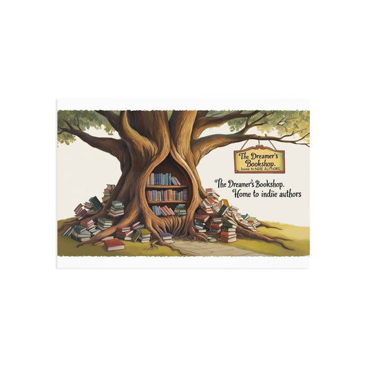 The Dreamer's Bookshop - Tree and Books Card - The Dreamer's Bookshop.