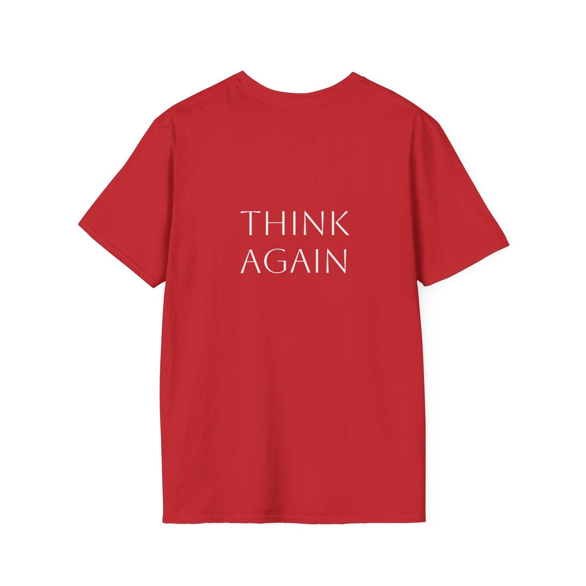 Unisex Softstyle T-Shirt - 'Think Again' - The Dreamer's Bookshop.