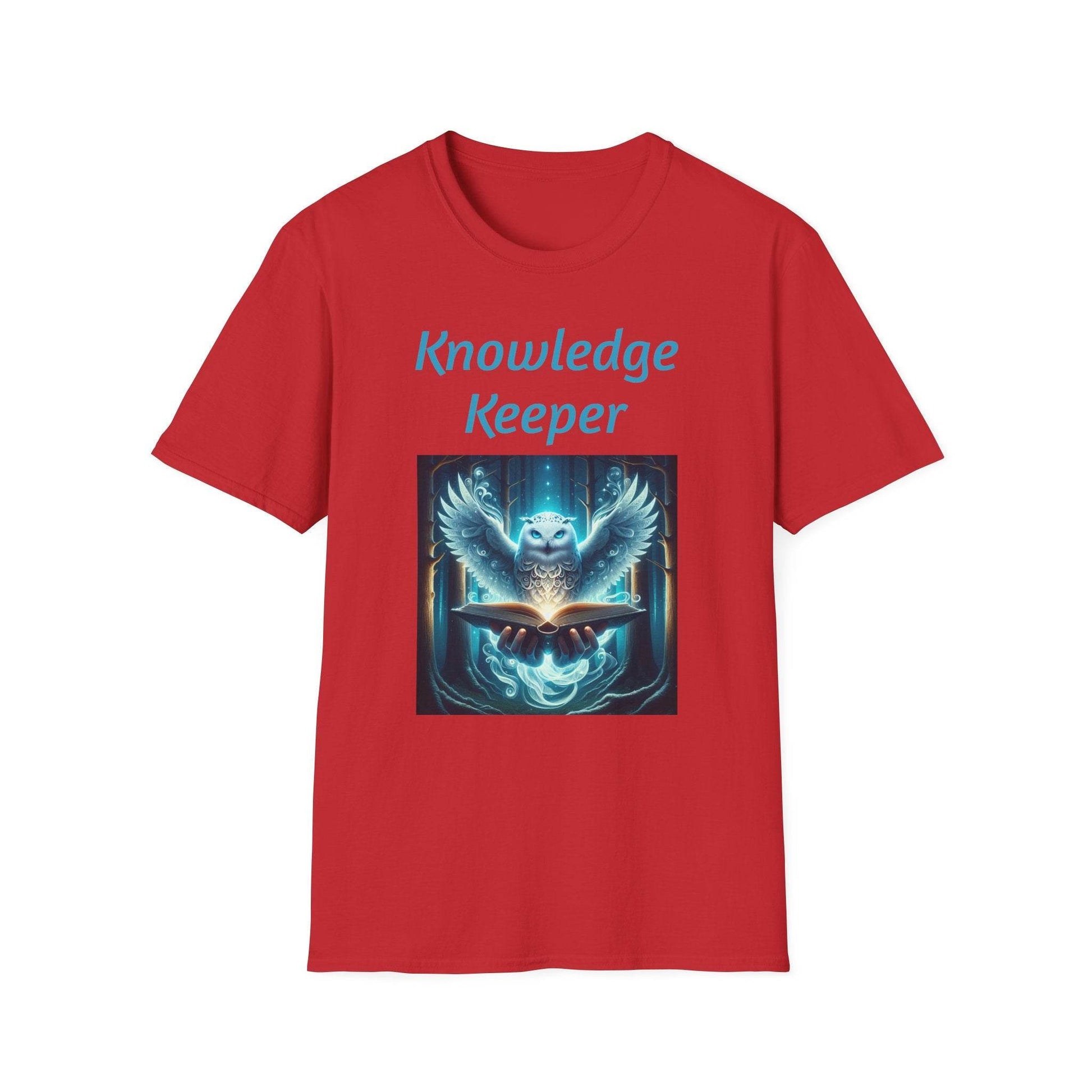 Knowledge Keeper Unisex Softstyle T-Shirt - Perfect for Book Lovers & Scholars - Proud Reader - The Dreamer's Bookshop.