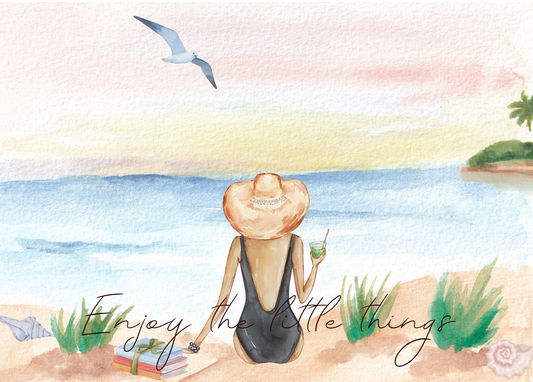 The Dreamer's Bookshop "Sea View" Enjoy Little Things Card - The Dreamer's Bookshop.