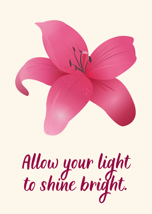 The Dreamer's Bookshop "Your Light" Love Yourself Card - The Dreamer's Bookshop.