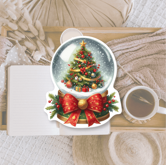 Plan & Plot Studio - Snowglobe | Gestanste sticker - The Dreamer's Bookshop.