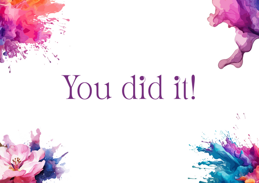 The Dreamer's Bookshop "You did it" Exclamation Card - The Dreamer's Bookshop.