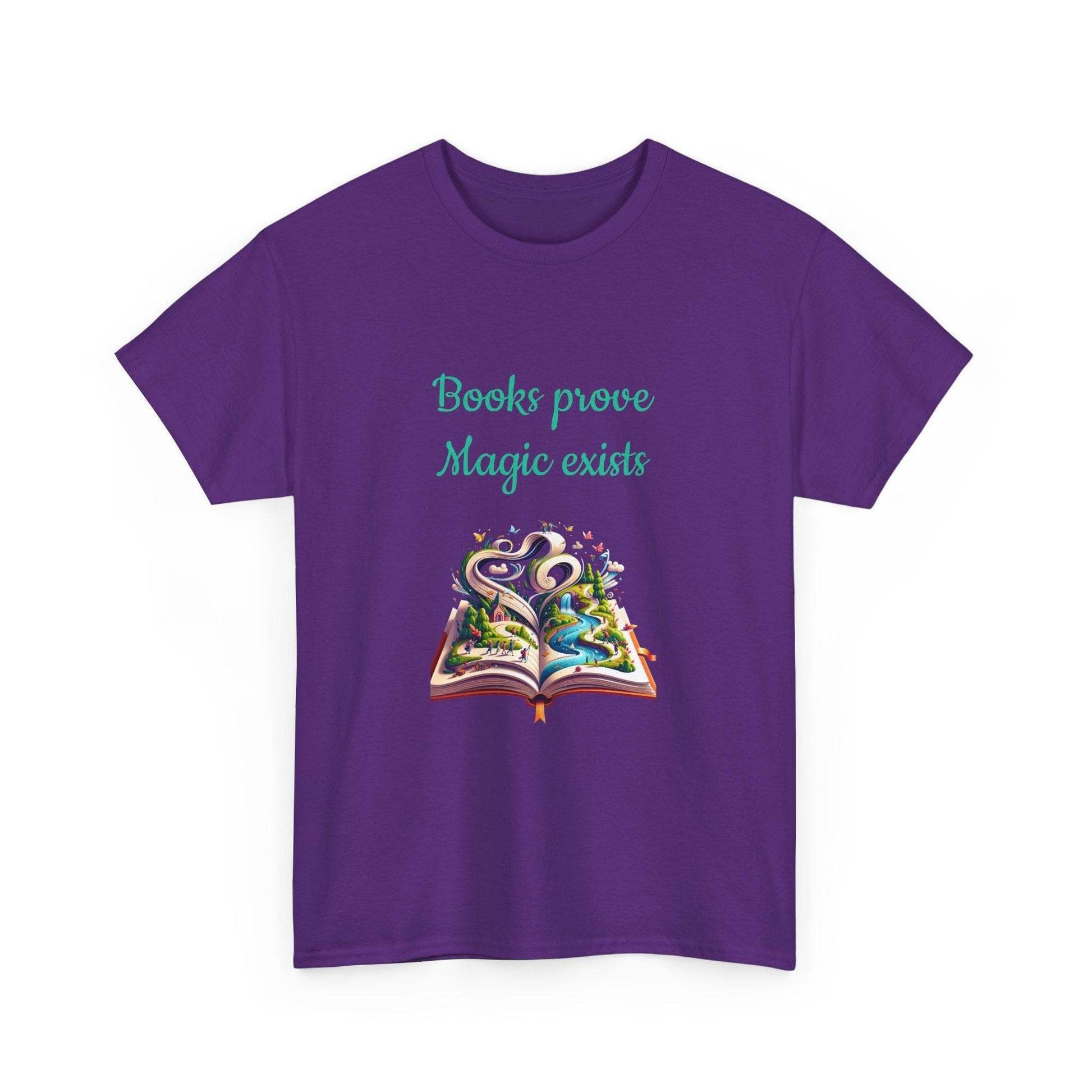 Magic exists - Unisex Heavy Cotton Tee for Book Lovers - The Dreamer's Bookshop.