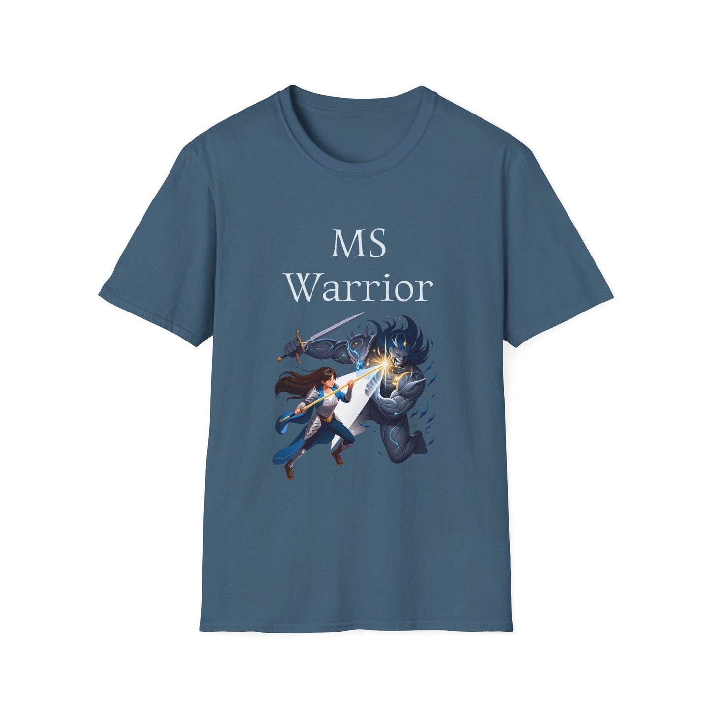 M.S. Warrior Unisex Softstyle T-Shirt - Empowering Battle for Women's Health - The Dreamer's Bookshop.