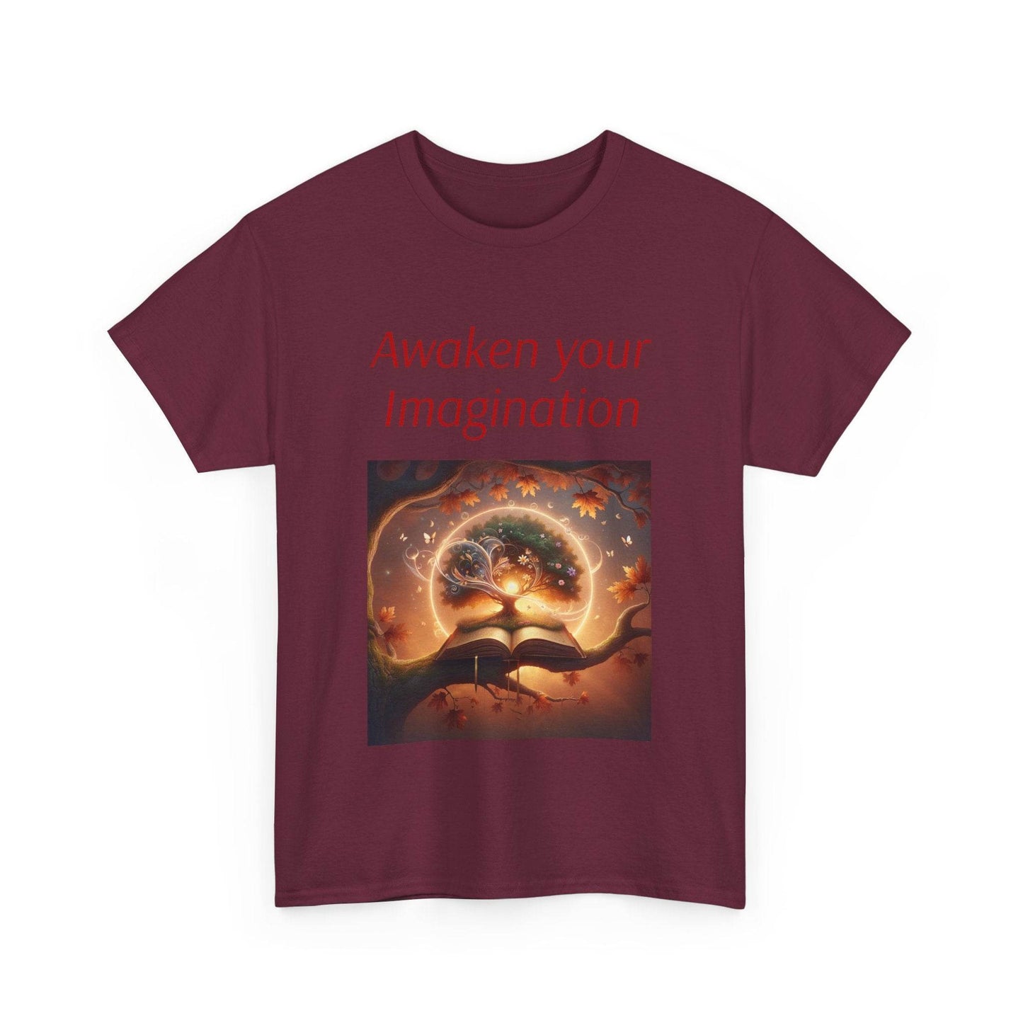 Awaken Your Imagination Unisex Heavy Cotton Tee - Inspiring Art Shirt - The Dreamer's Bookshop.