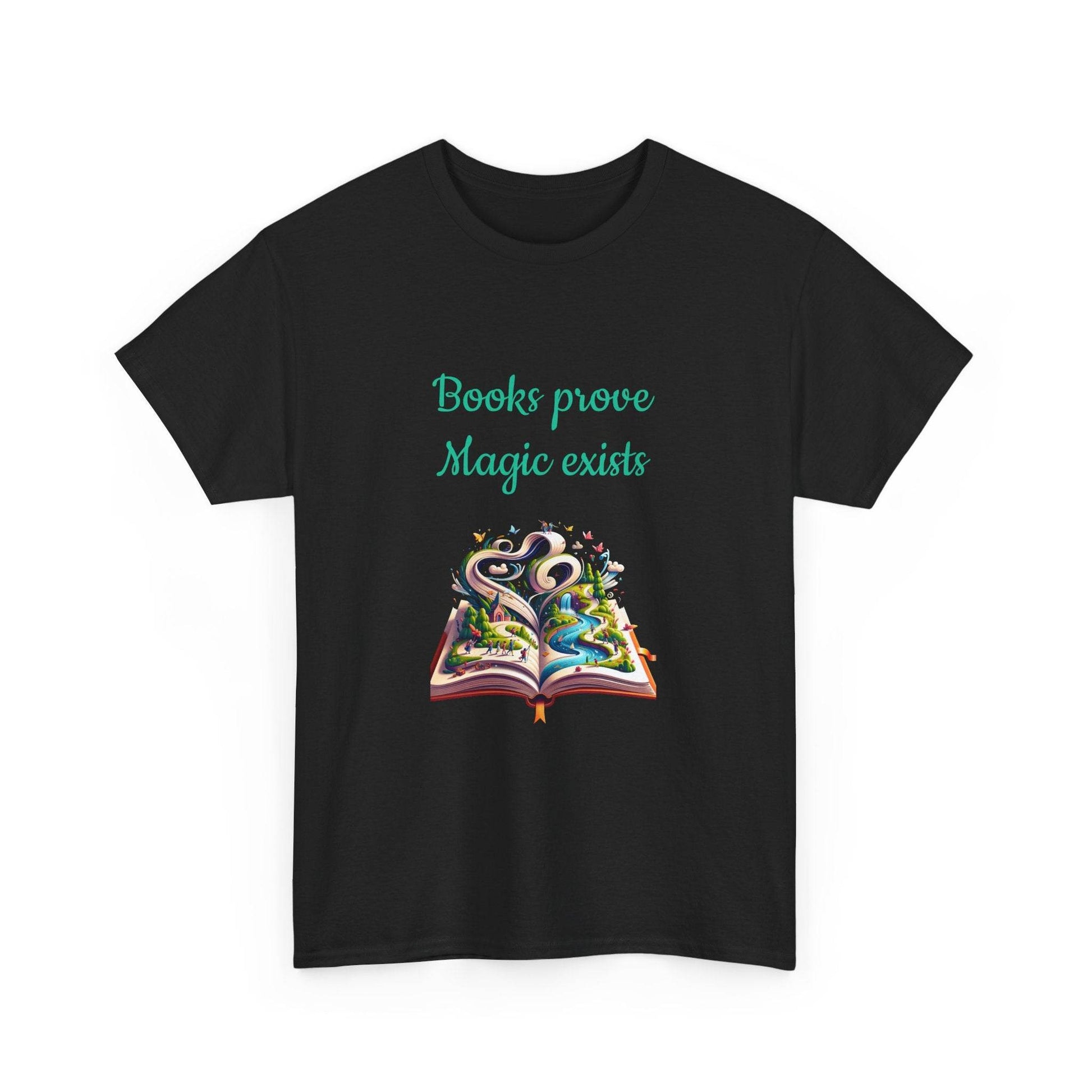 Magic exists - Unisex Heavy Cotton Tee for Book Lovers - The Dreamer's Bookshop.