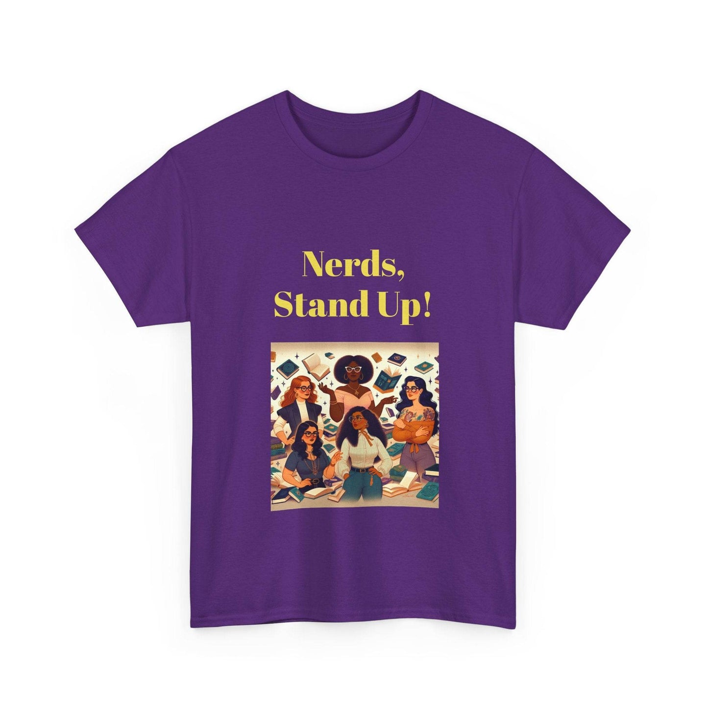 Nerds Stand Up - Unisex Heavy Cotton Tee - Book Lovers - The Dreamer's Bookshop.