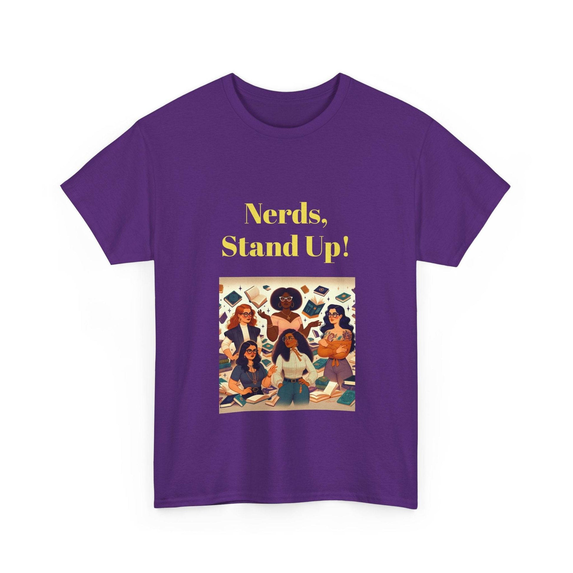 Nerds Stand Up - Unisex Heavy Cotton Tee - Book Lovers - The Dreamer's Bookshop.