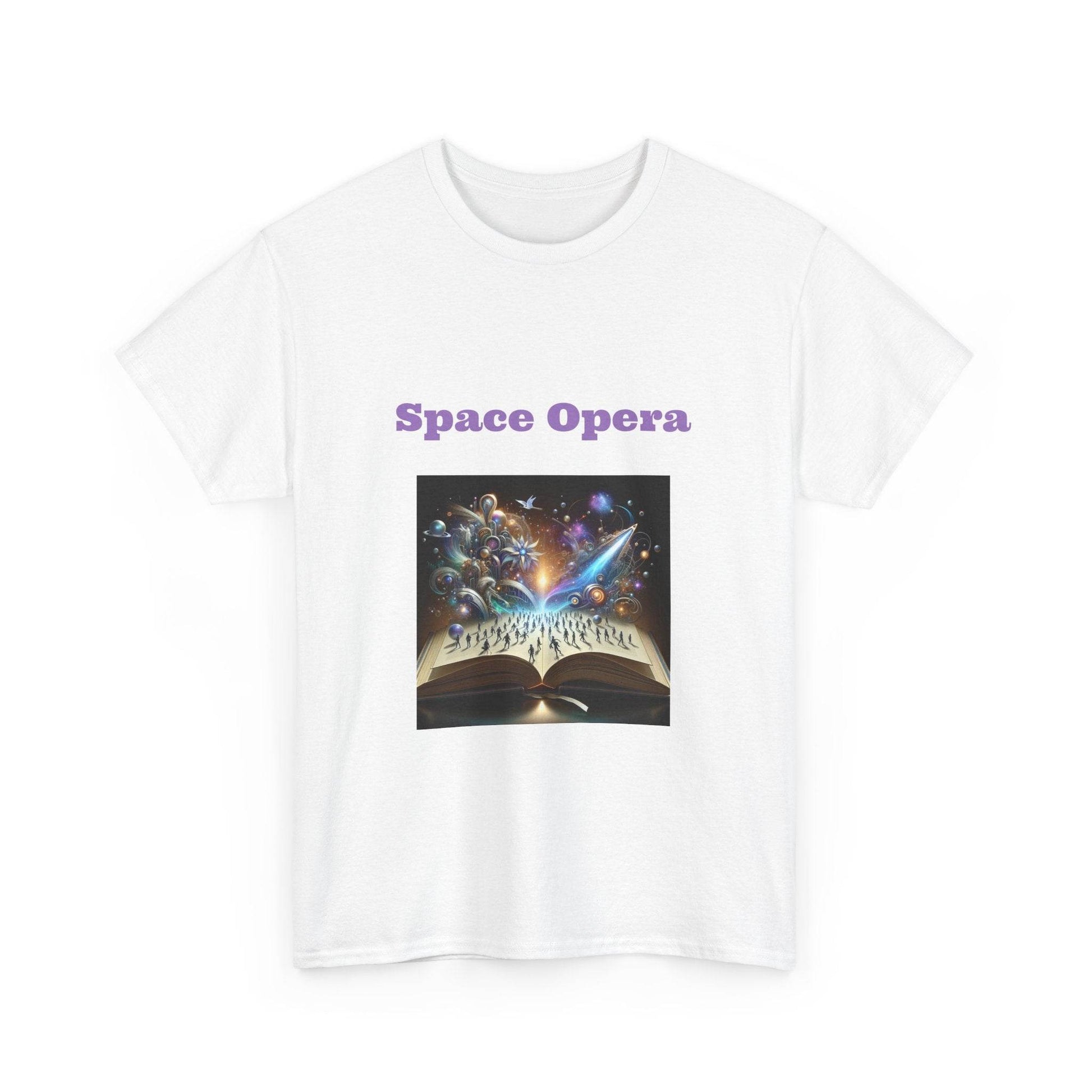 Space Opera - Graphic Tee - Unisex Heavy Cotton T-Shirt Sci-Fi Books - The Dreamer's Bookshop.