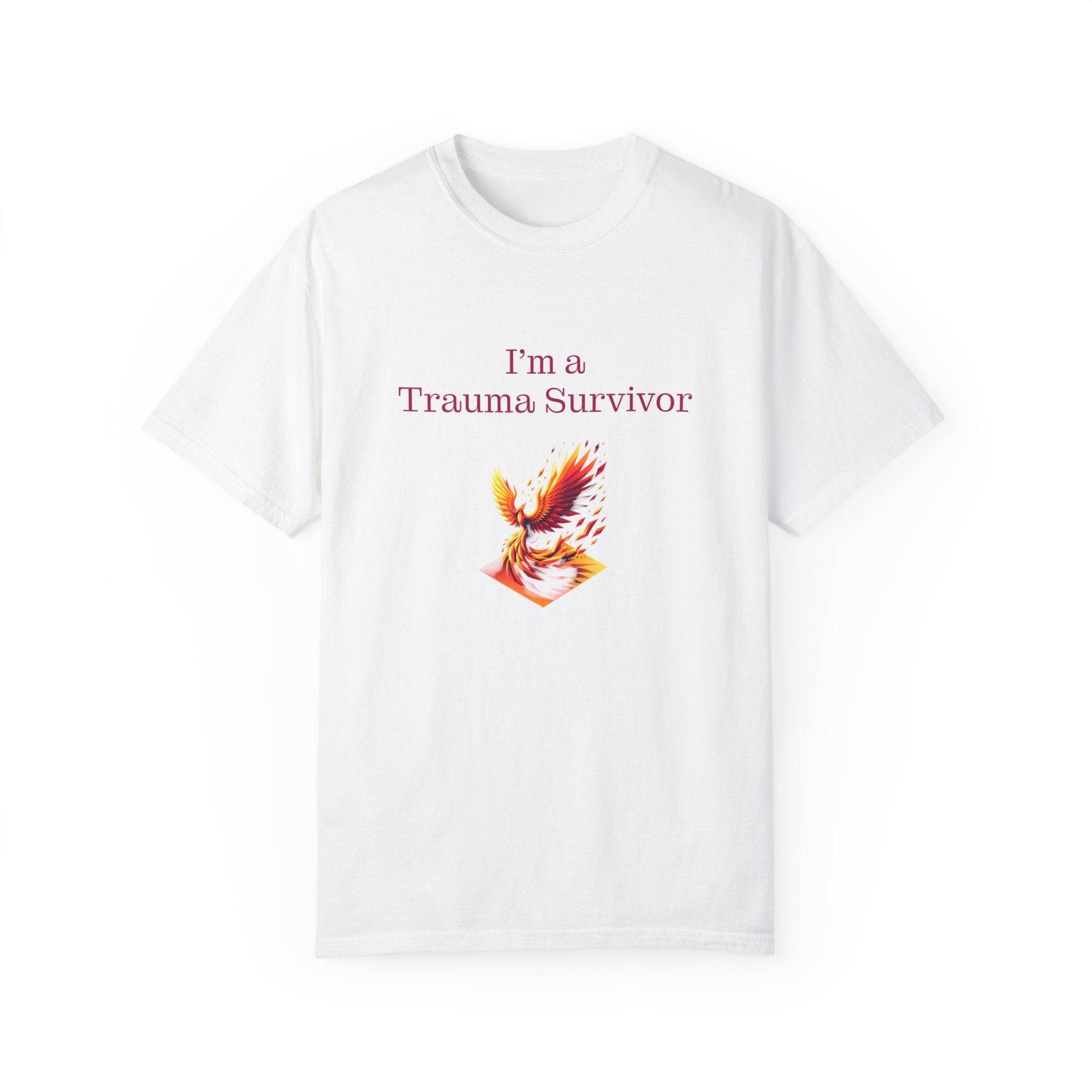 Trauma Survivor Unisex Garment-Dyed T-shirt - Inspirational Motivational Tee - The Dreamer's Bookshop.