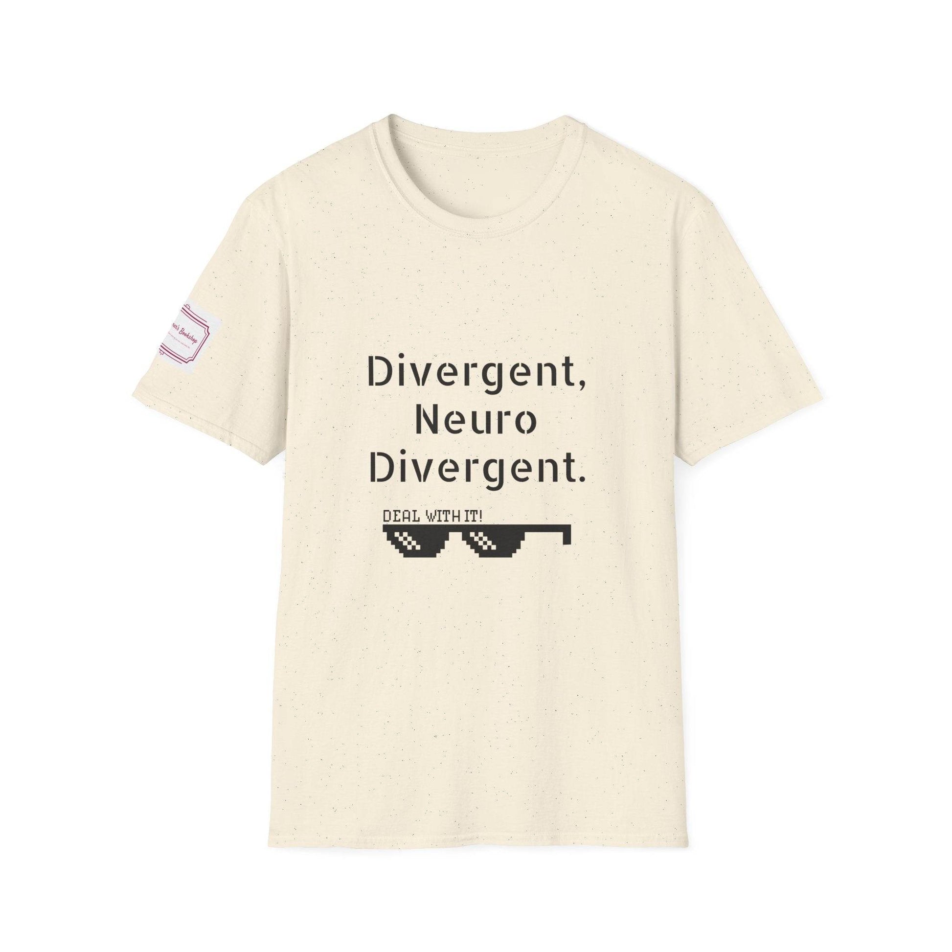 Divergent Neuro Divergent T-Shirt - Unisex Softstyle Tee for Neurodiversity Awareness - The Dreamer's Bookshop.