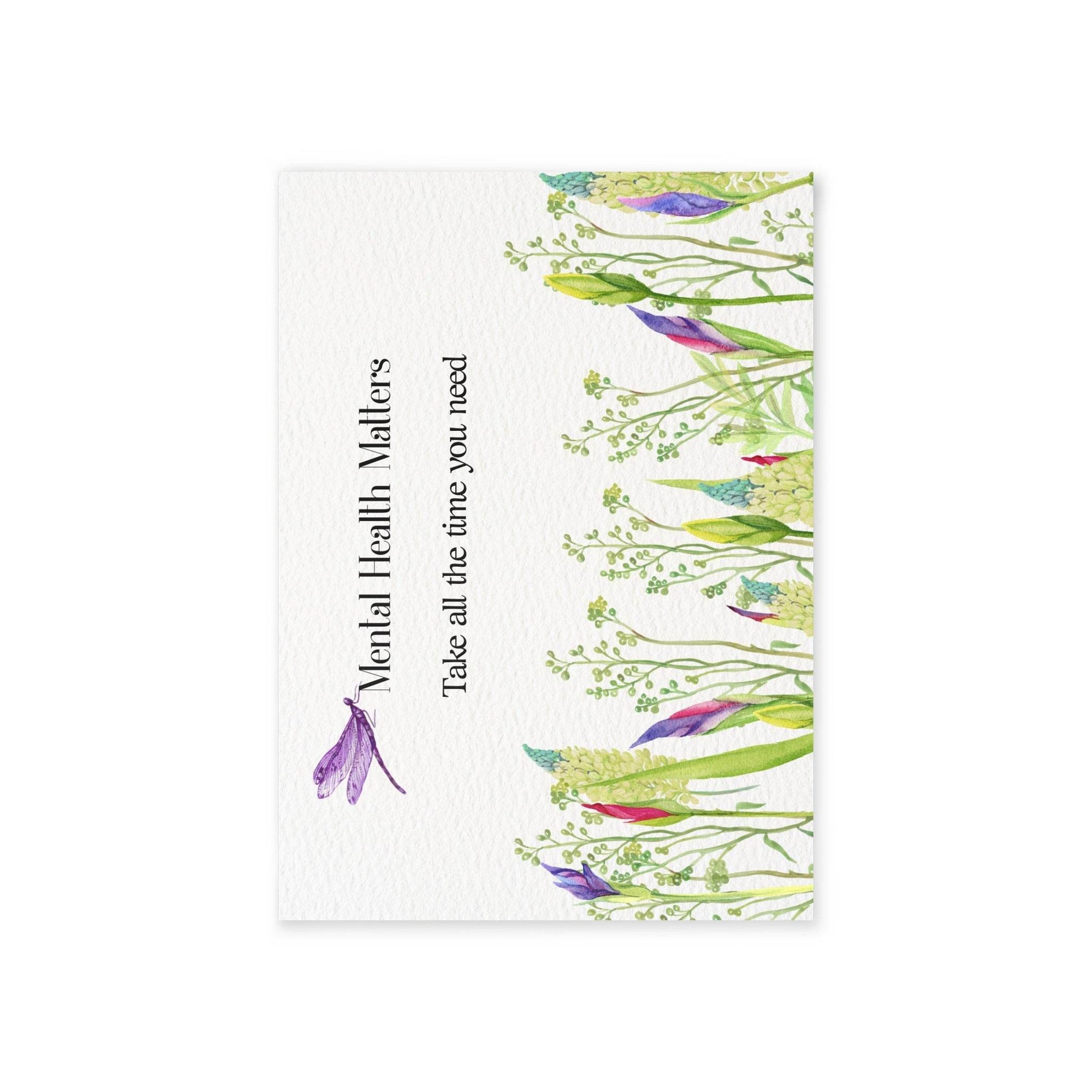Watercolor "Take Time" Mental Health Matters Art Print - The Dreamer's Bookshop.