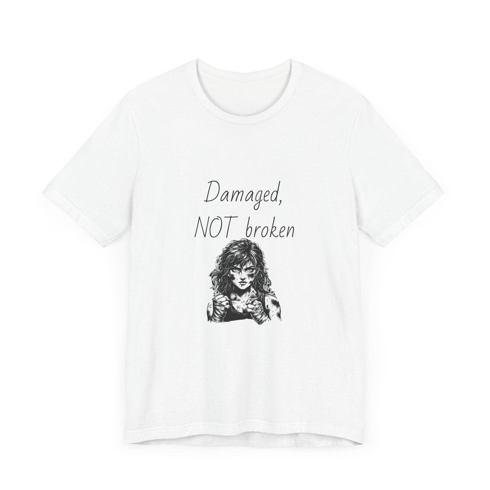 Fierce Survivor Unisex Short Sleeve Tee - Damaged, NOT broken - The Dreamer's Bookshop.