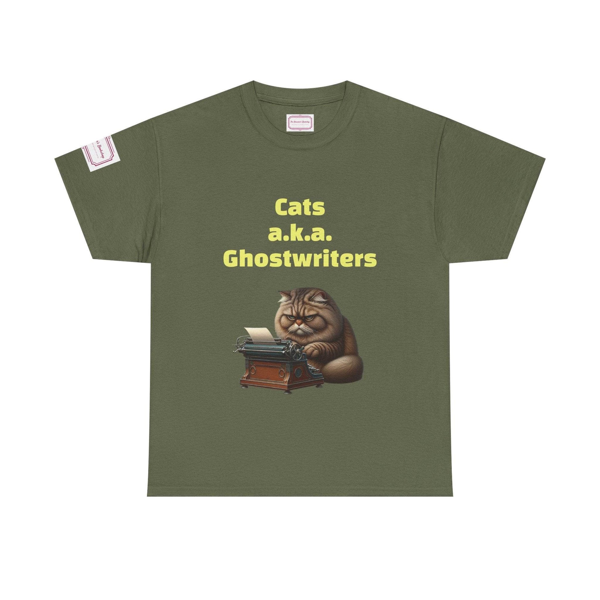 Cats Ghostwriters - Unisex Heavy Cotton Tee - Perfect for Book Lovers - The Dreamer's Bookshop.