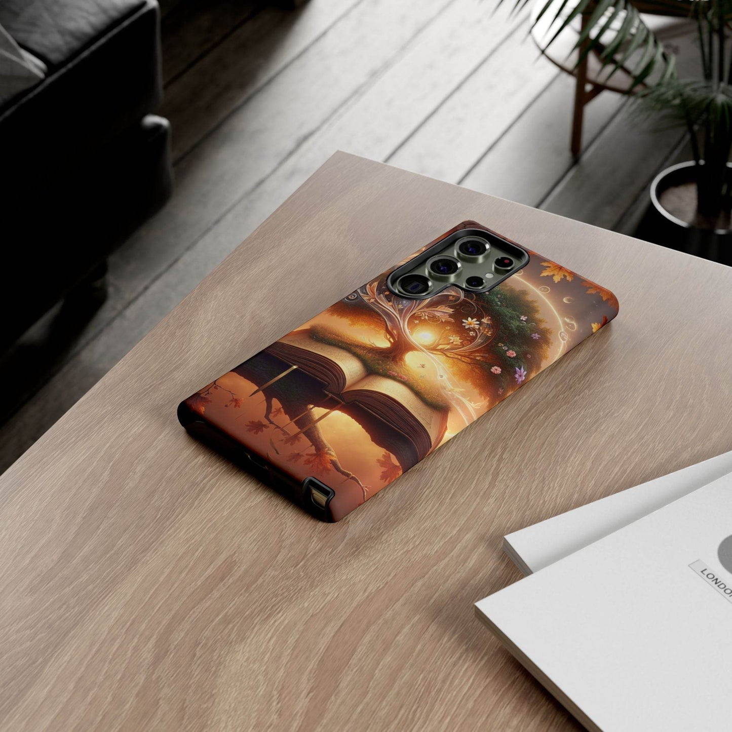 Nature-Inspired iPhone & Samsung Phone Case with Tree of Life Design - The Dreamer's Bookshop.