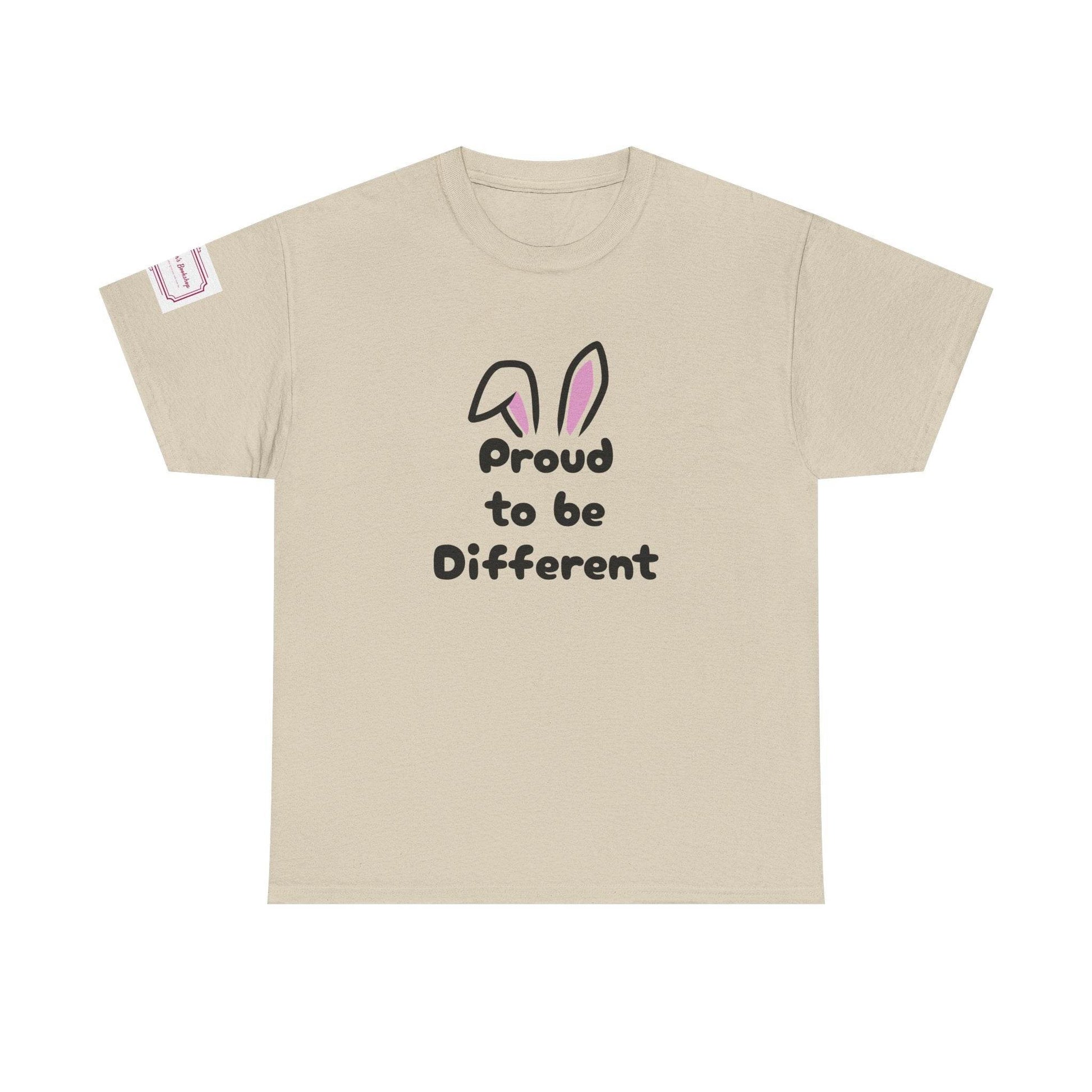Proud to be Different Unisex Heavy Cotton Tee - Fun & Inclusive Graphic T-Shirt - The Dreamer's Bookshop.