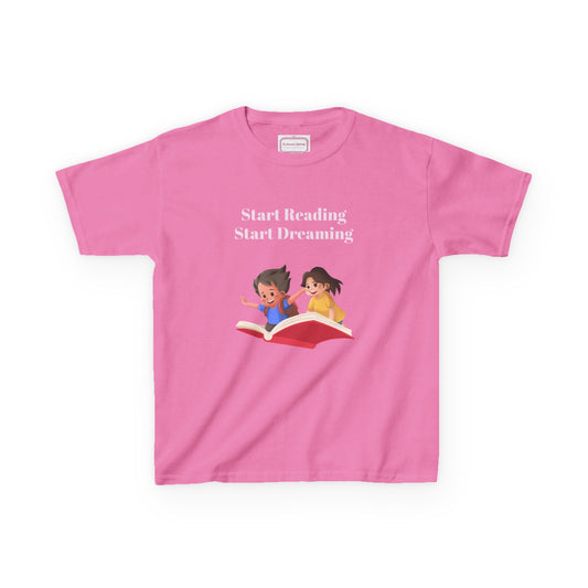 UK - Kids Heavy Cotton Tee - "Start Reading, Start Dreaming"