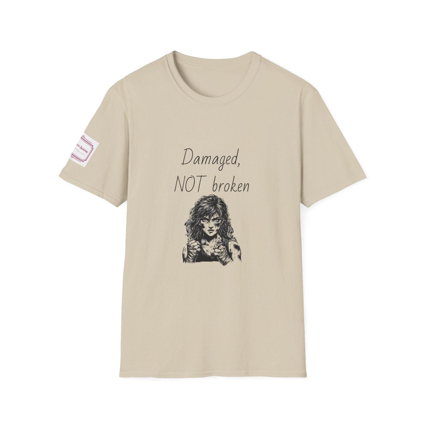 Fierce Survivor Unisex Softstyle T-Shirt - 'Damaged, NOT broken' - The Dreamer's Bookshop.