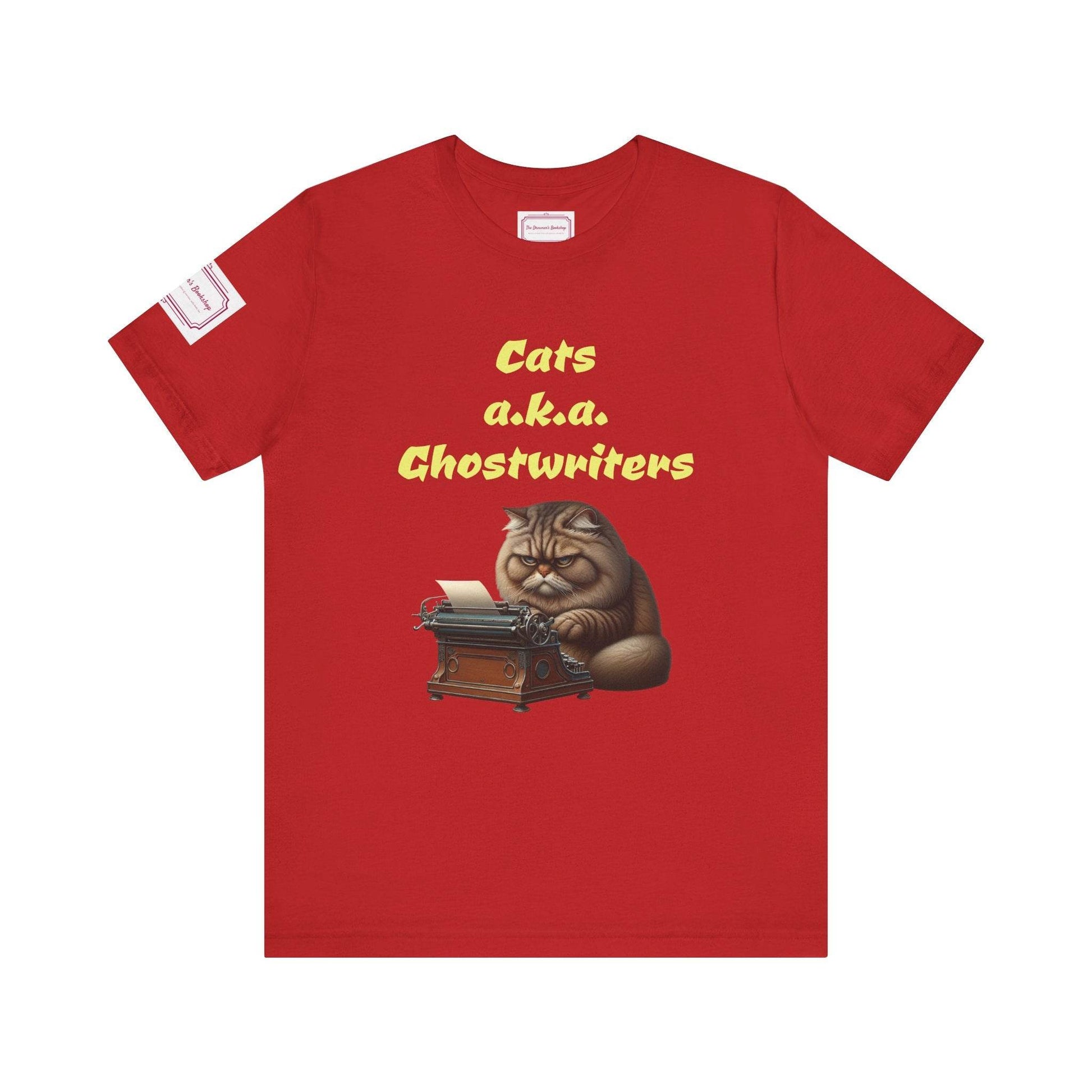 Cats Ghostwriters Tee - Fun Short Sleeve Shirt for Writers & Book Lovers - The Dreamer's Bookshop.
